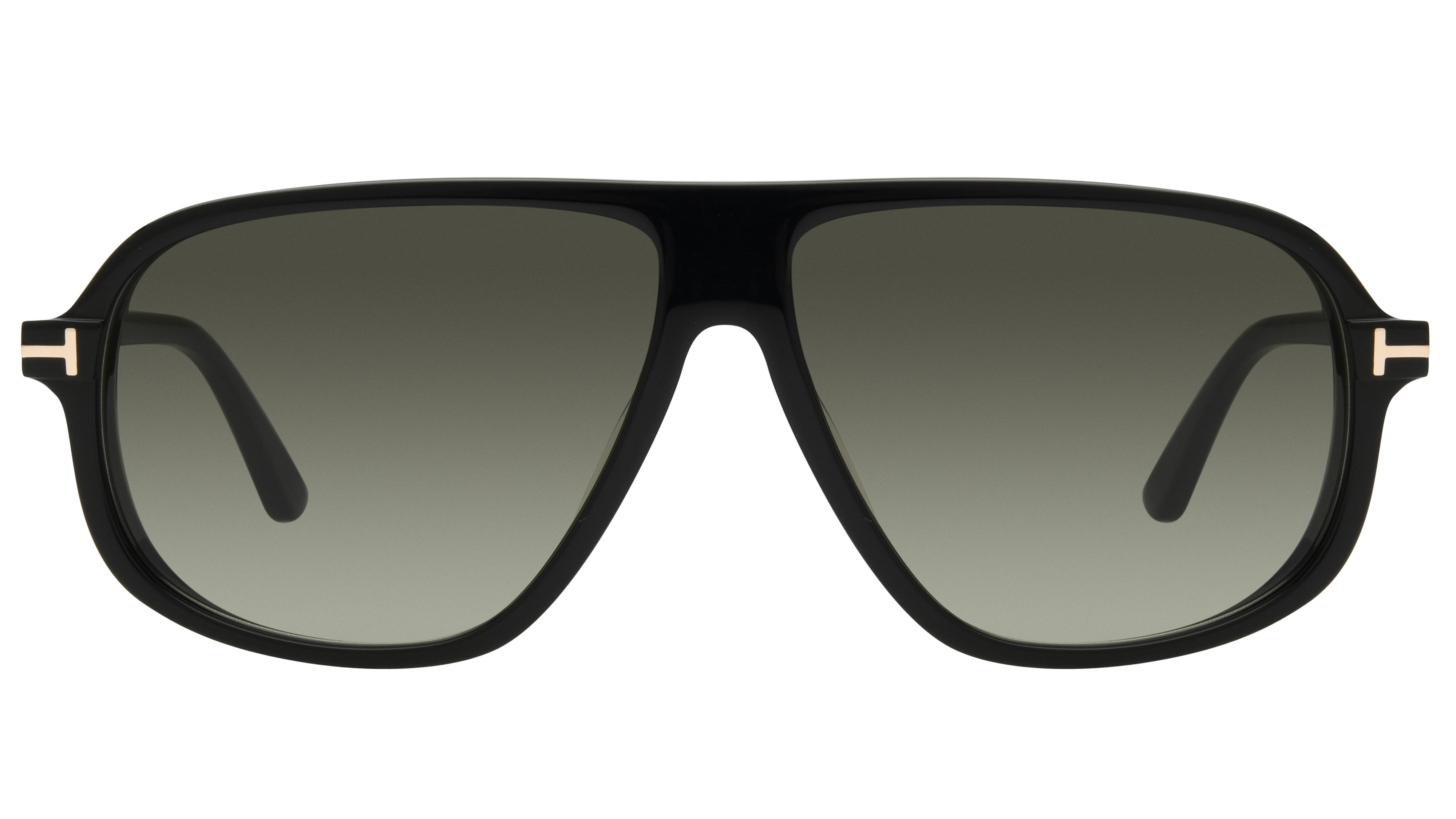 Lunettes de soleil Tom Ford Homme Noir Aviateur Ft1208 Face