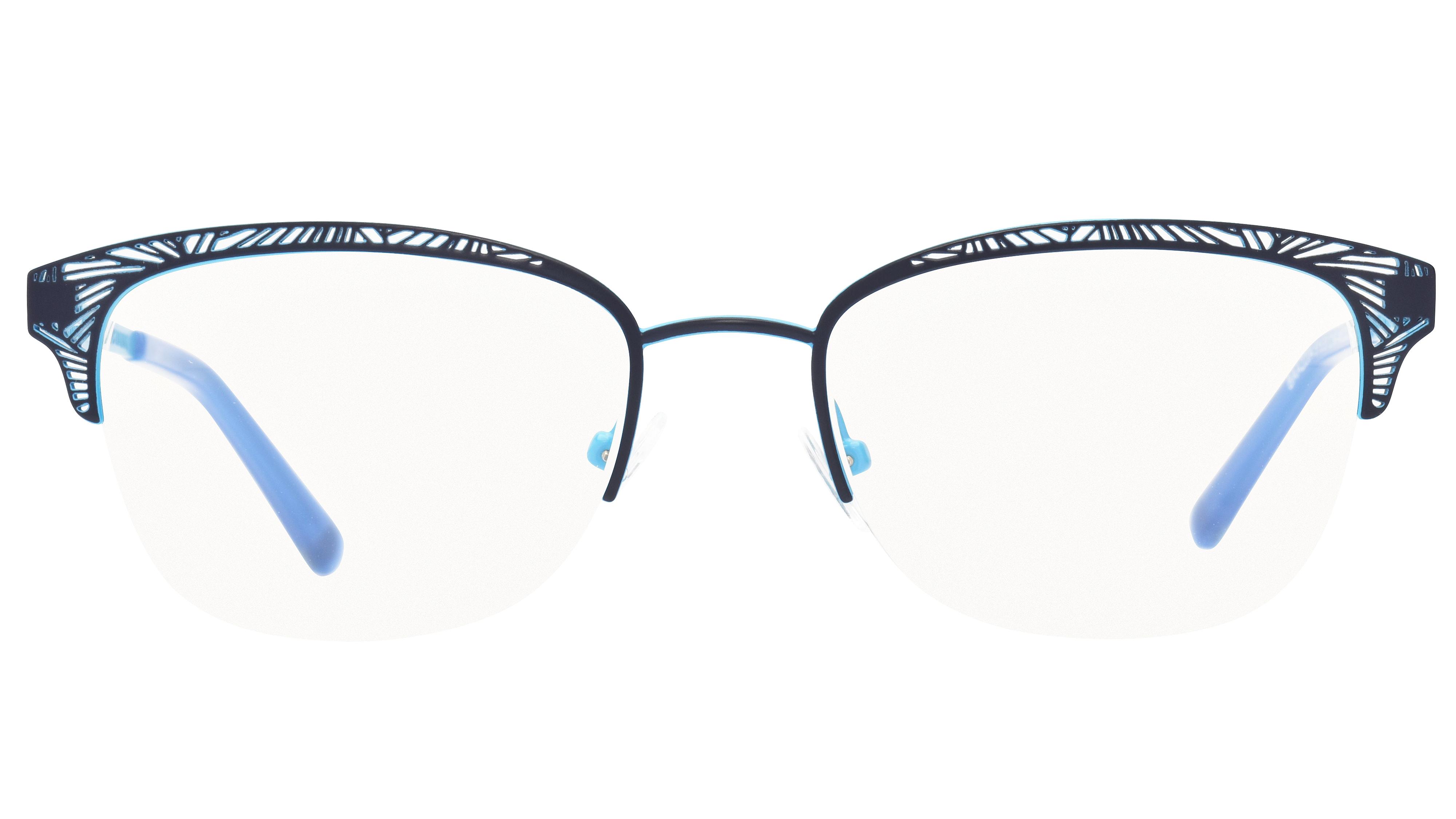 Lunettes de vue Baïa Femme Bleu Rectangle Baa2204 Face