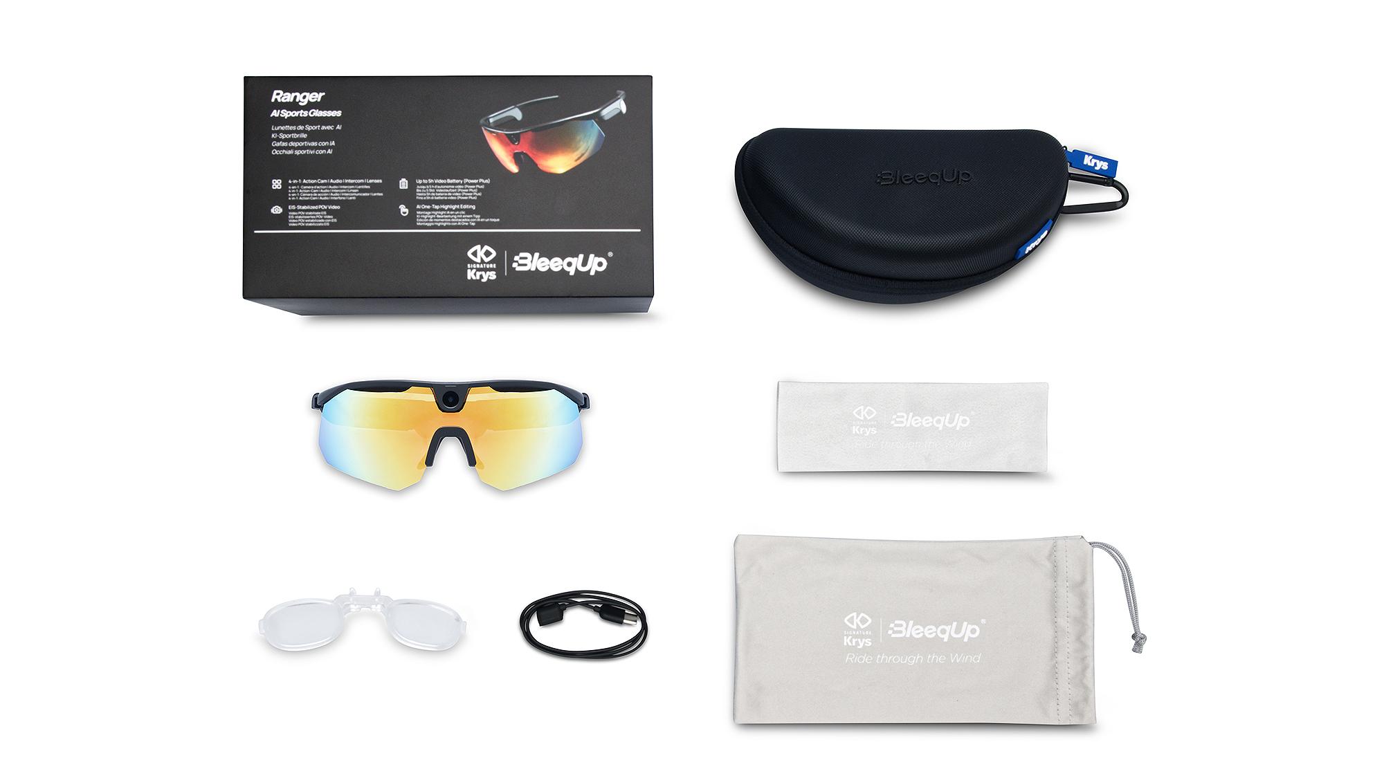 Lunettes de soleil Smart Signature Krys Mixte Noir Sport Cgq542A0Sk Trois-Quart