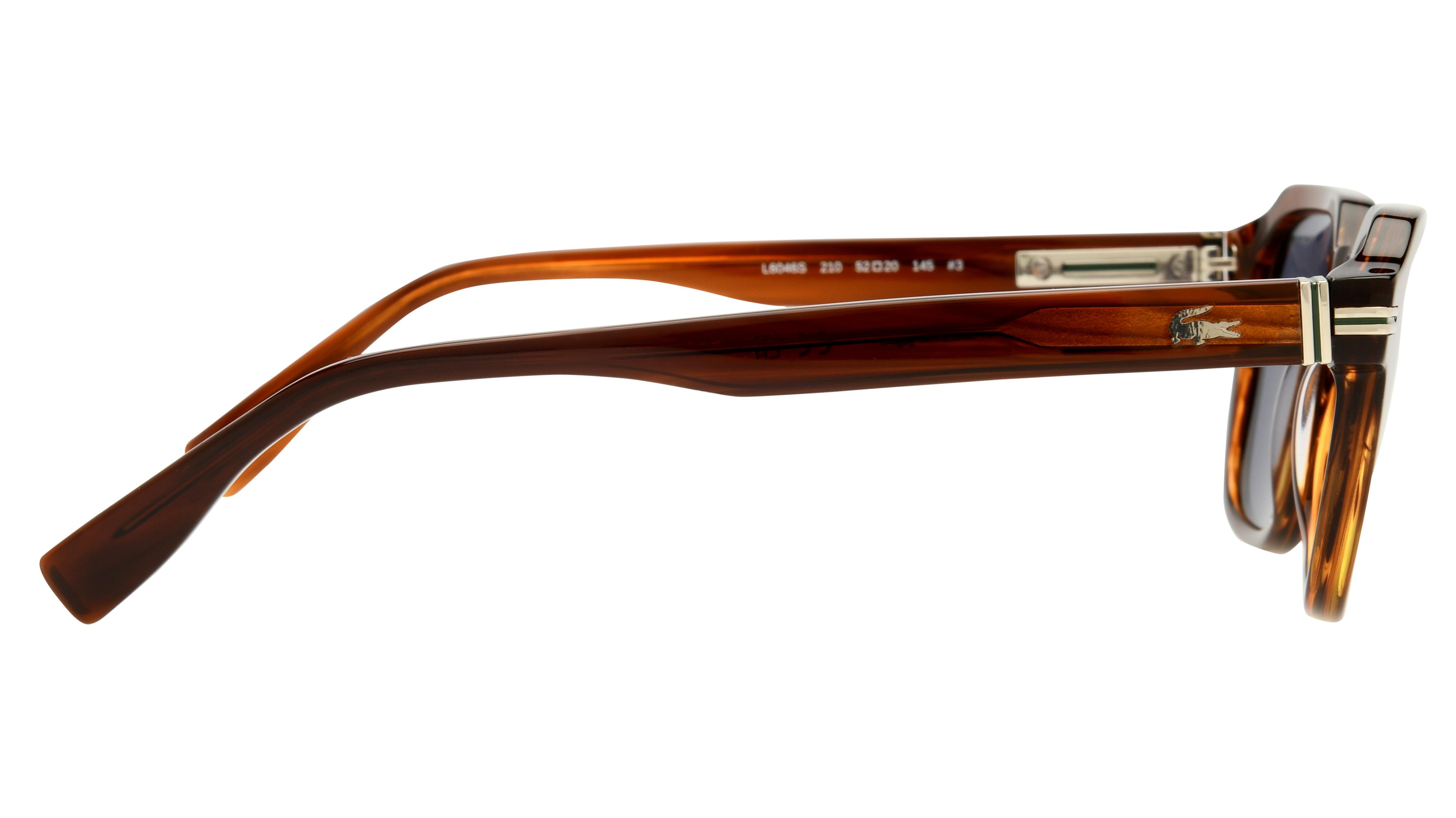 Lunettes de soleil Lacoste Homme Marron Rectangle L6046S Droite