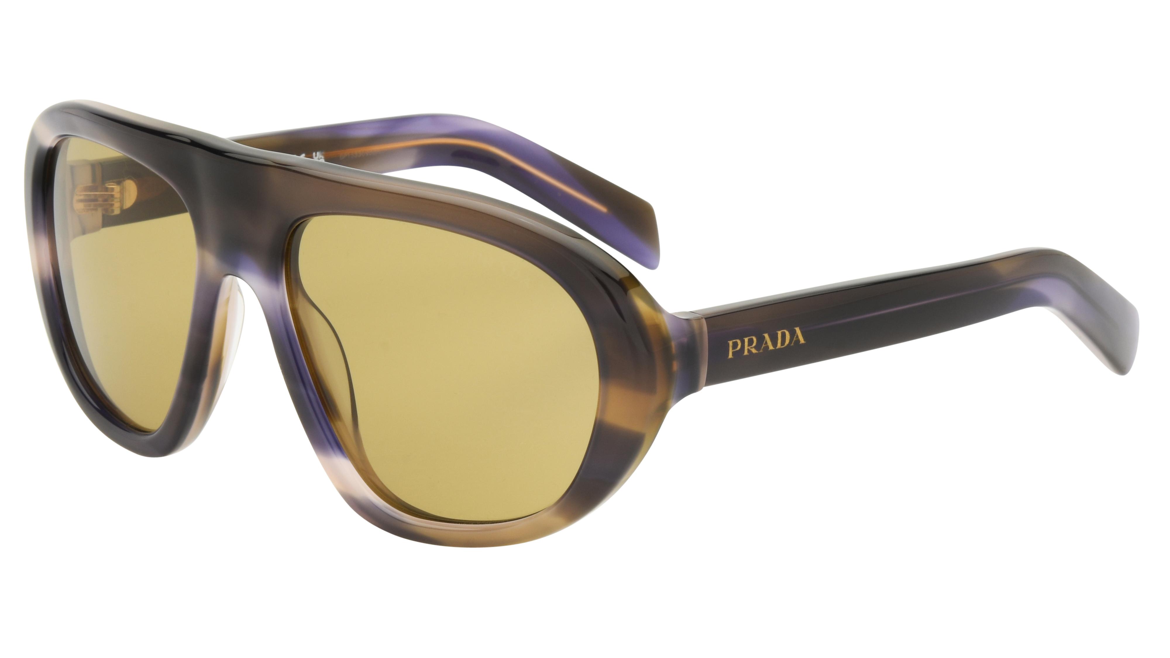 Lunettes de vue Prada Femme Marron Aviateur Prc05S Trois-Quart