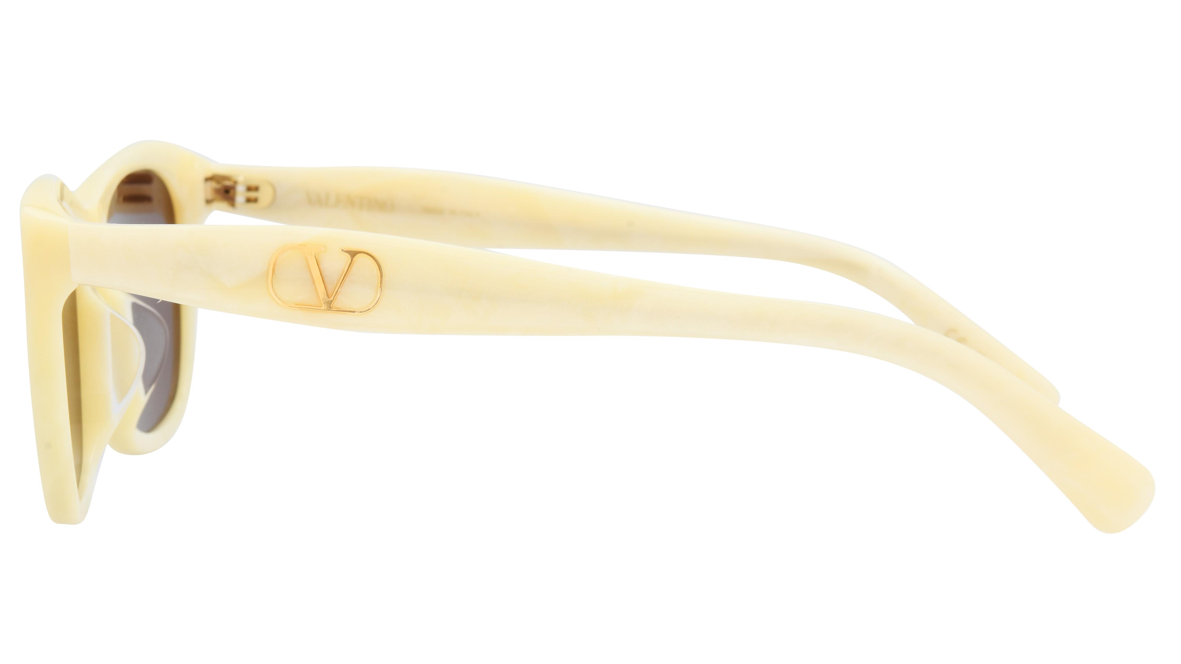 Lunettes de soleil Valentino Femme Blanc Wayfarer Vg0013Sk Gauche