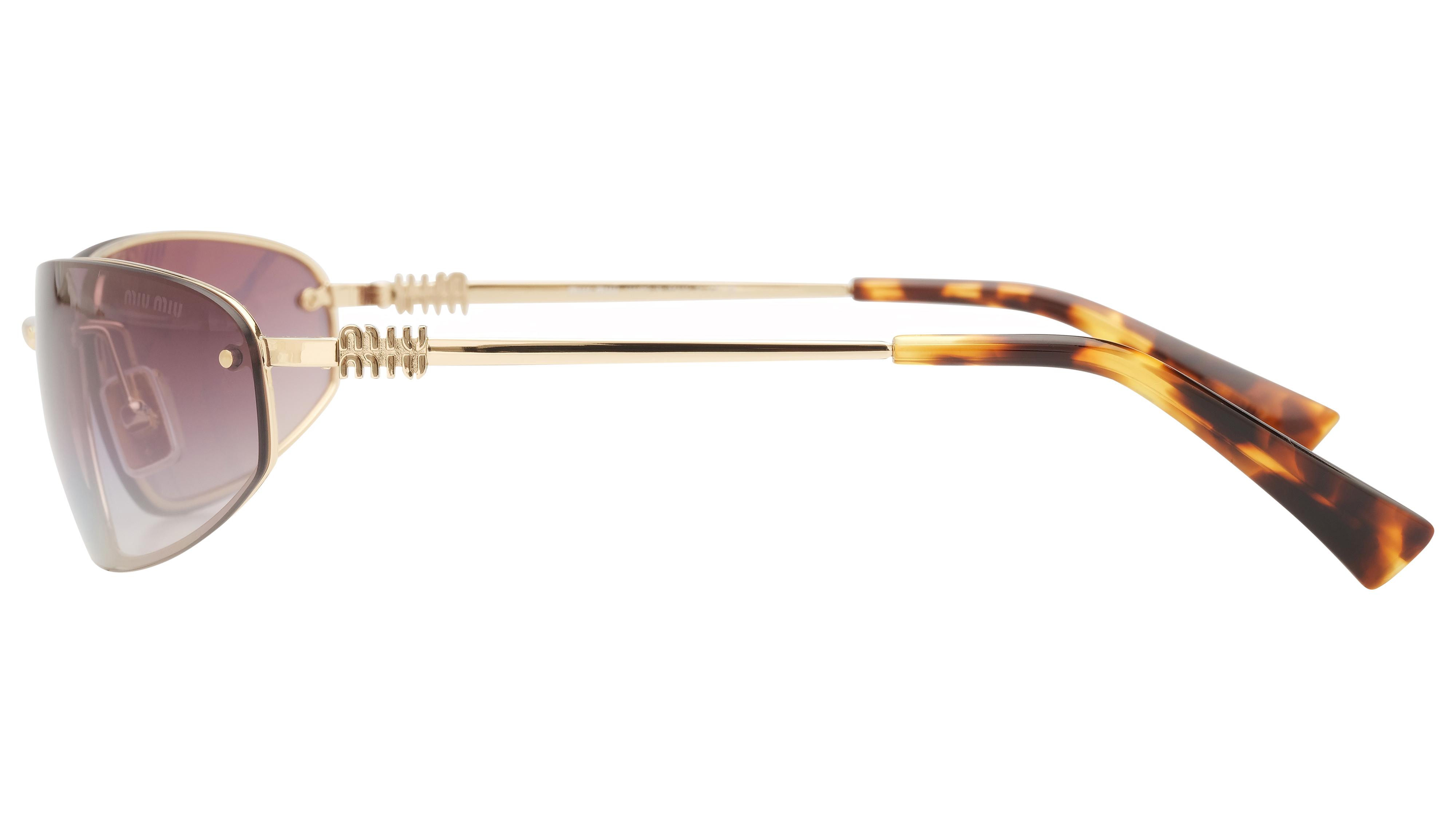 Lunettes de soleil Miu Miu Femme Or Ovale Mu Gauche