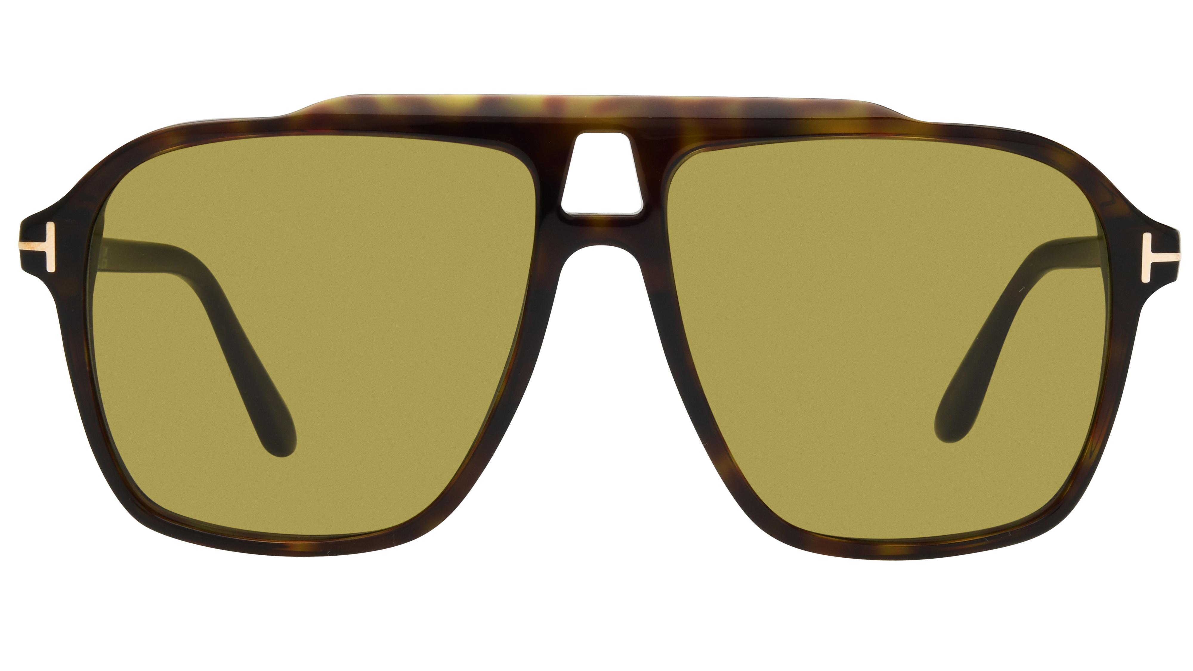 Lunettes de soleil Tom Ford Homme Écaille Aviateur Ft1209 Face