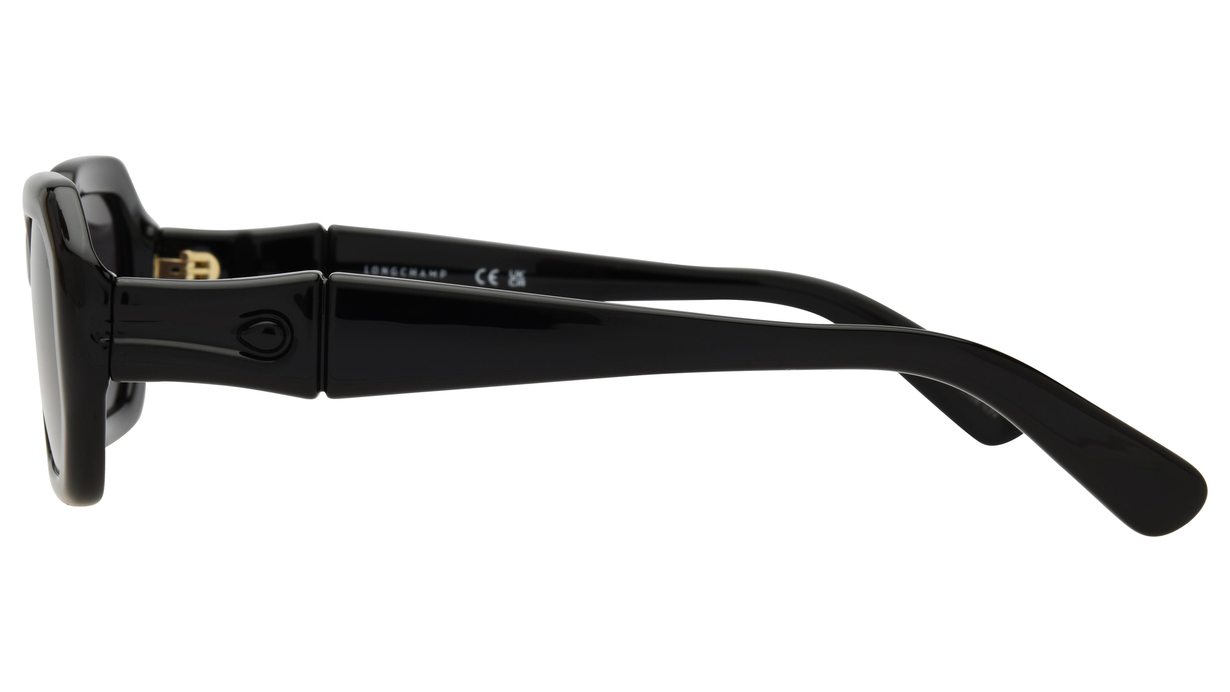 Lunettes de soleil Longchamp Femme Noir Rectangle lo794s Gauche