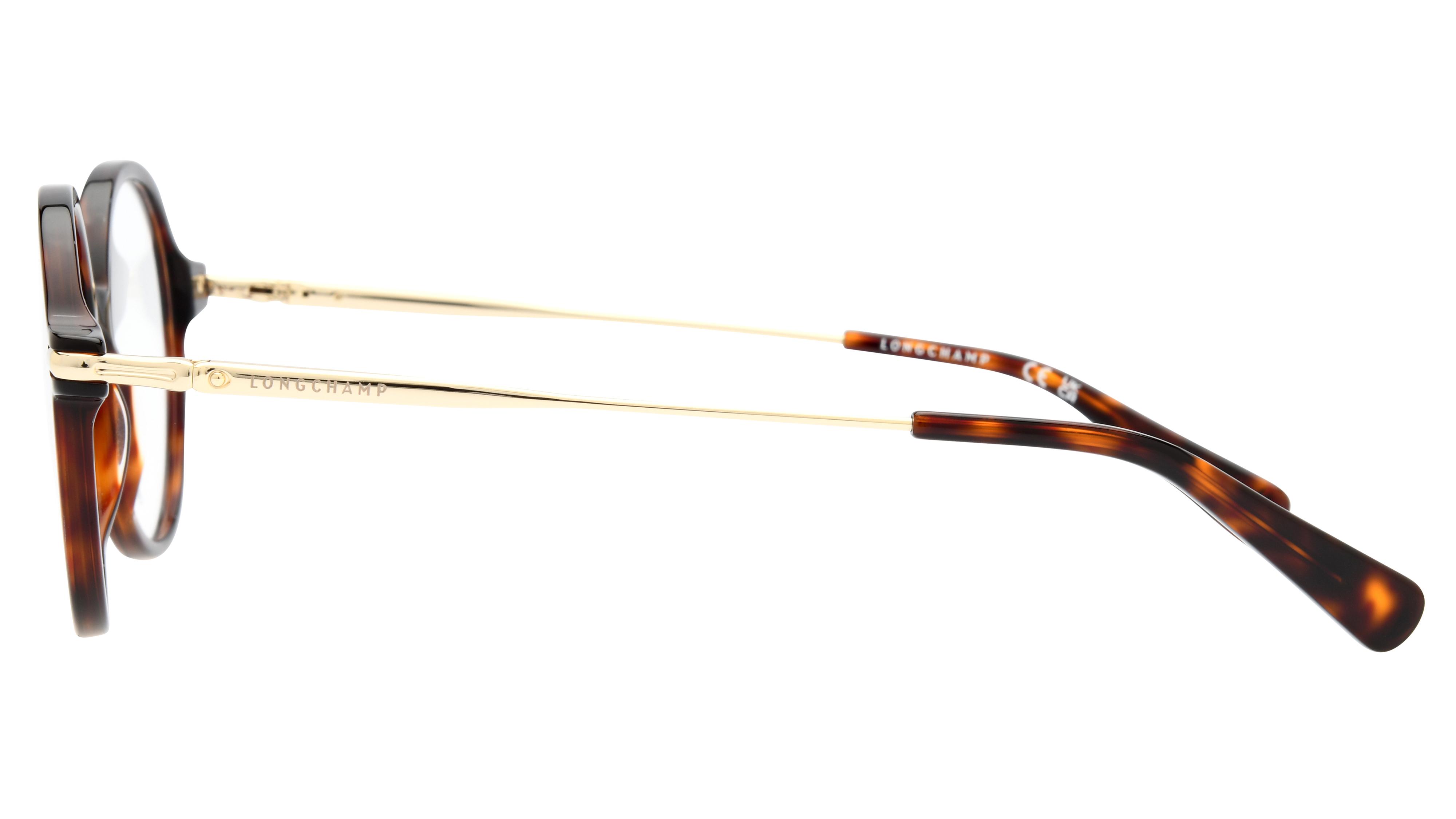 Lunettes de vue Longchamp Femme Écaille Ronde Lo2736 Gauche