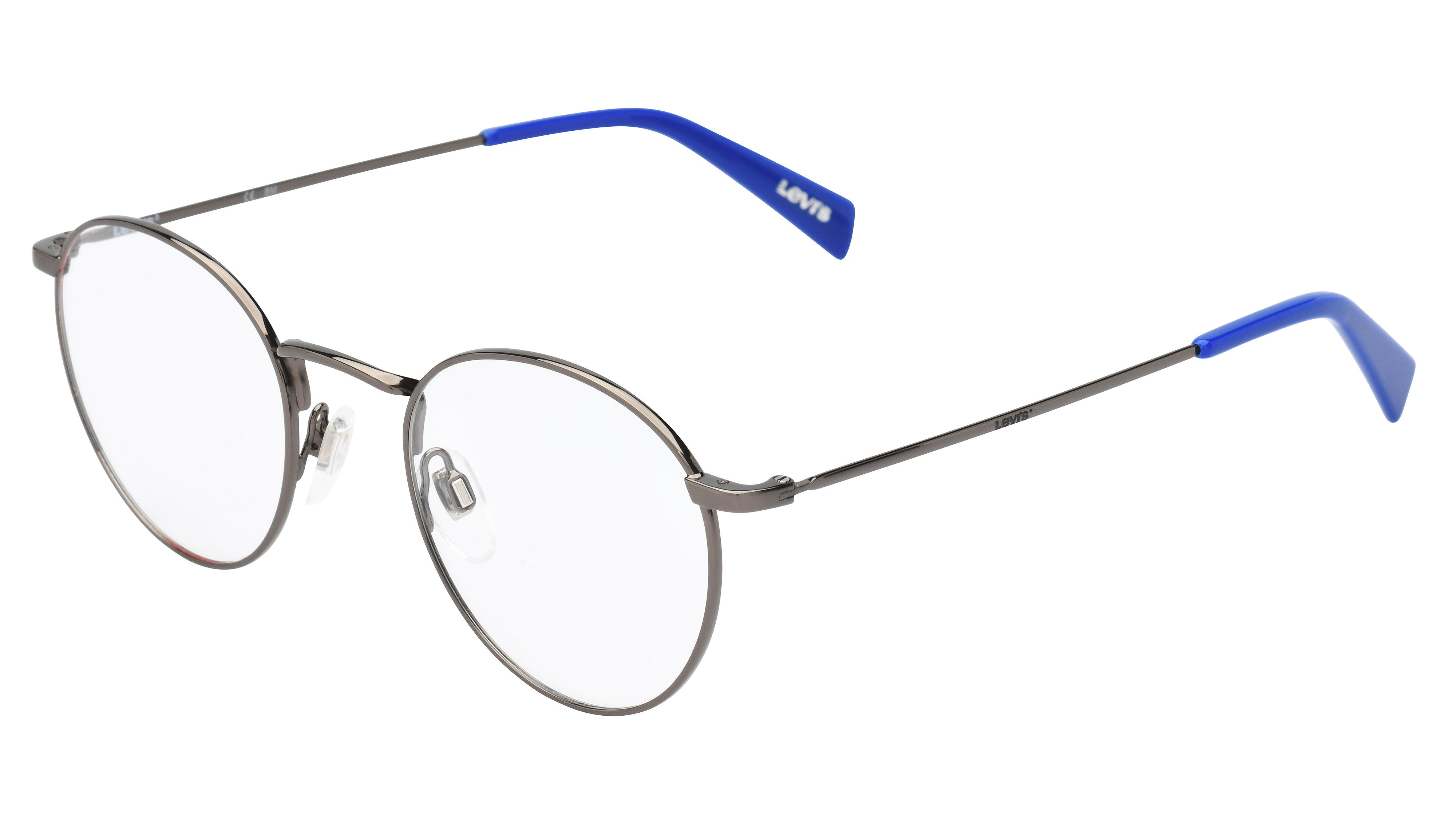 Lunettes de vue Levi's Mixte Argent Ronde Lv1007 Trois-Quart