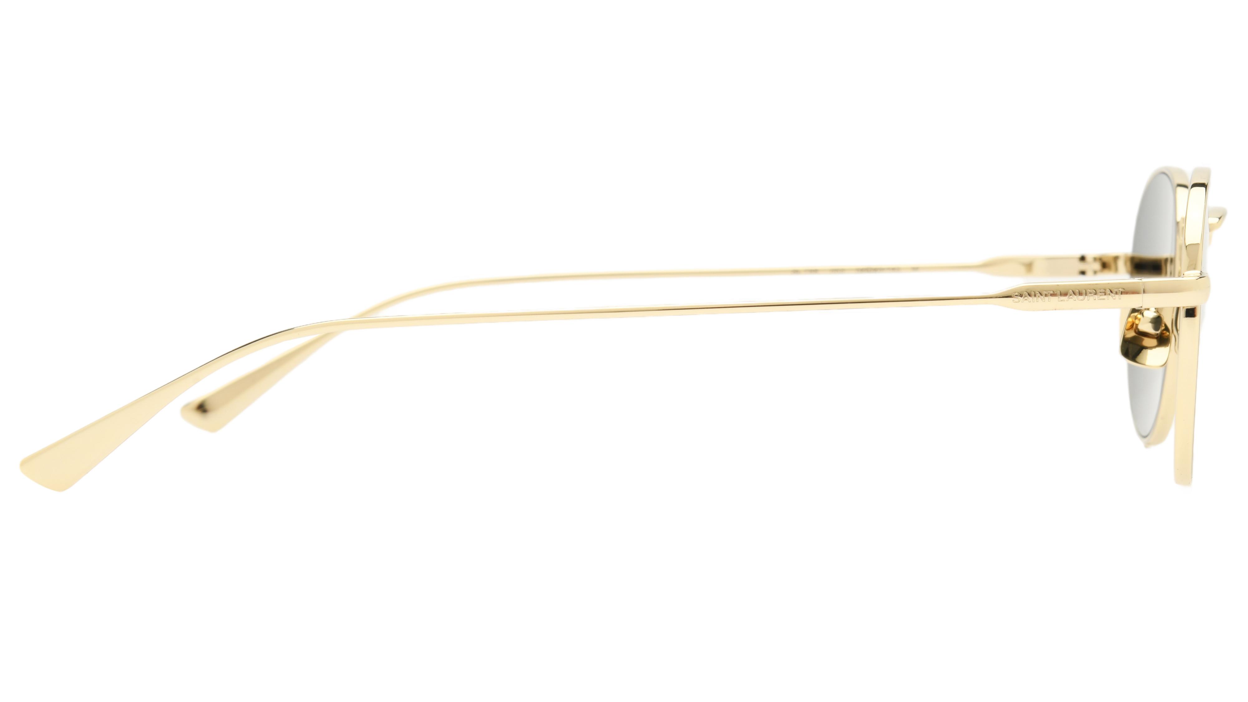 Lunettes de soleil Saint Laurent Homme Or Ronde sl799 Droite