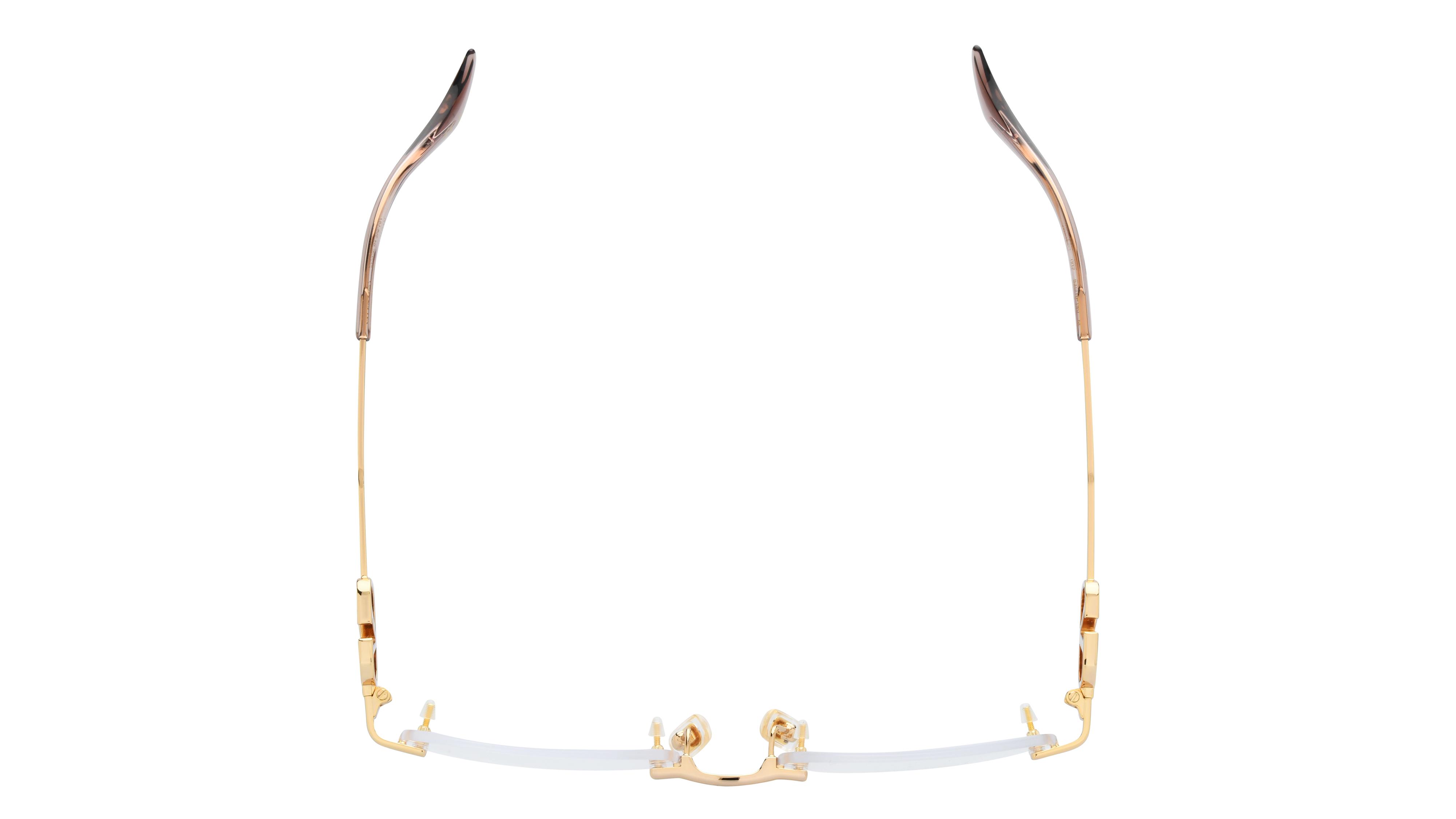 Lunettes de vue Valentino Femme Or Rectangle Vg0034O Dessus