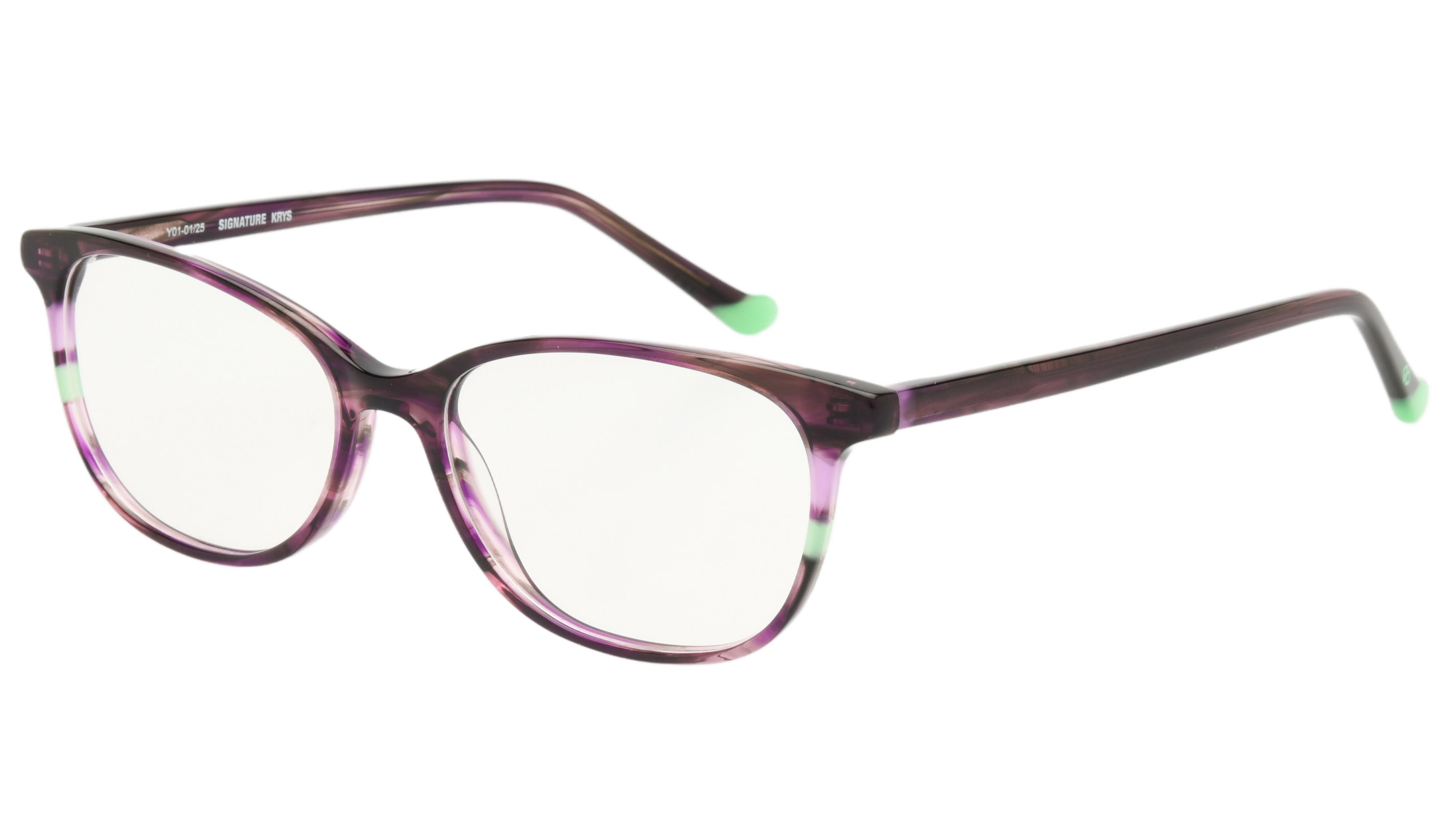 Lunettes de vue Signature Krys Femme Violet Rectangle Kis2502 Trois-Quart