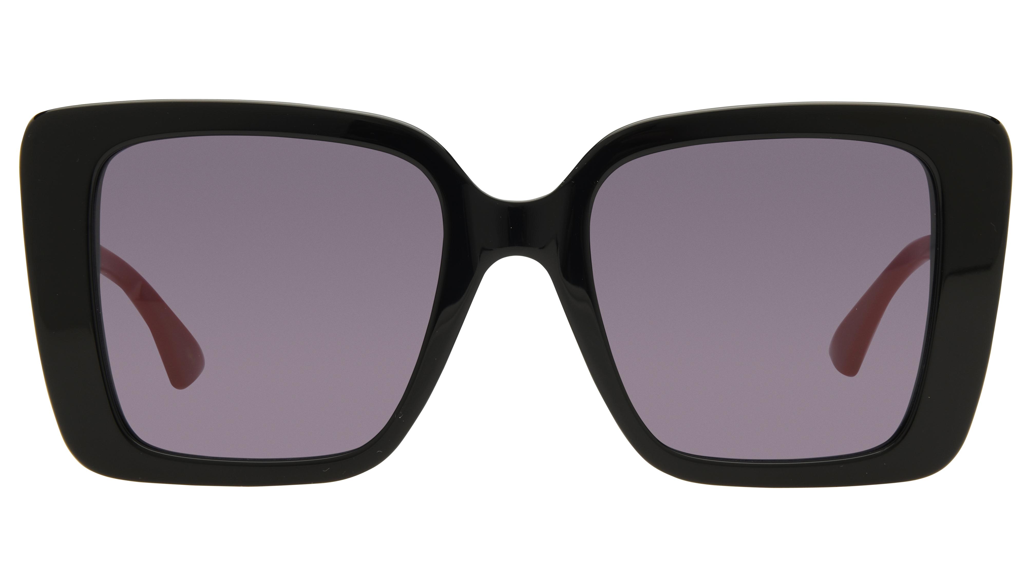 Lunettes de soleil Gucci Femme Noir Rectangle GG1861S Face