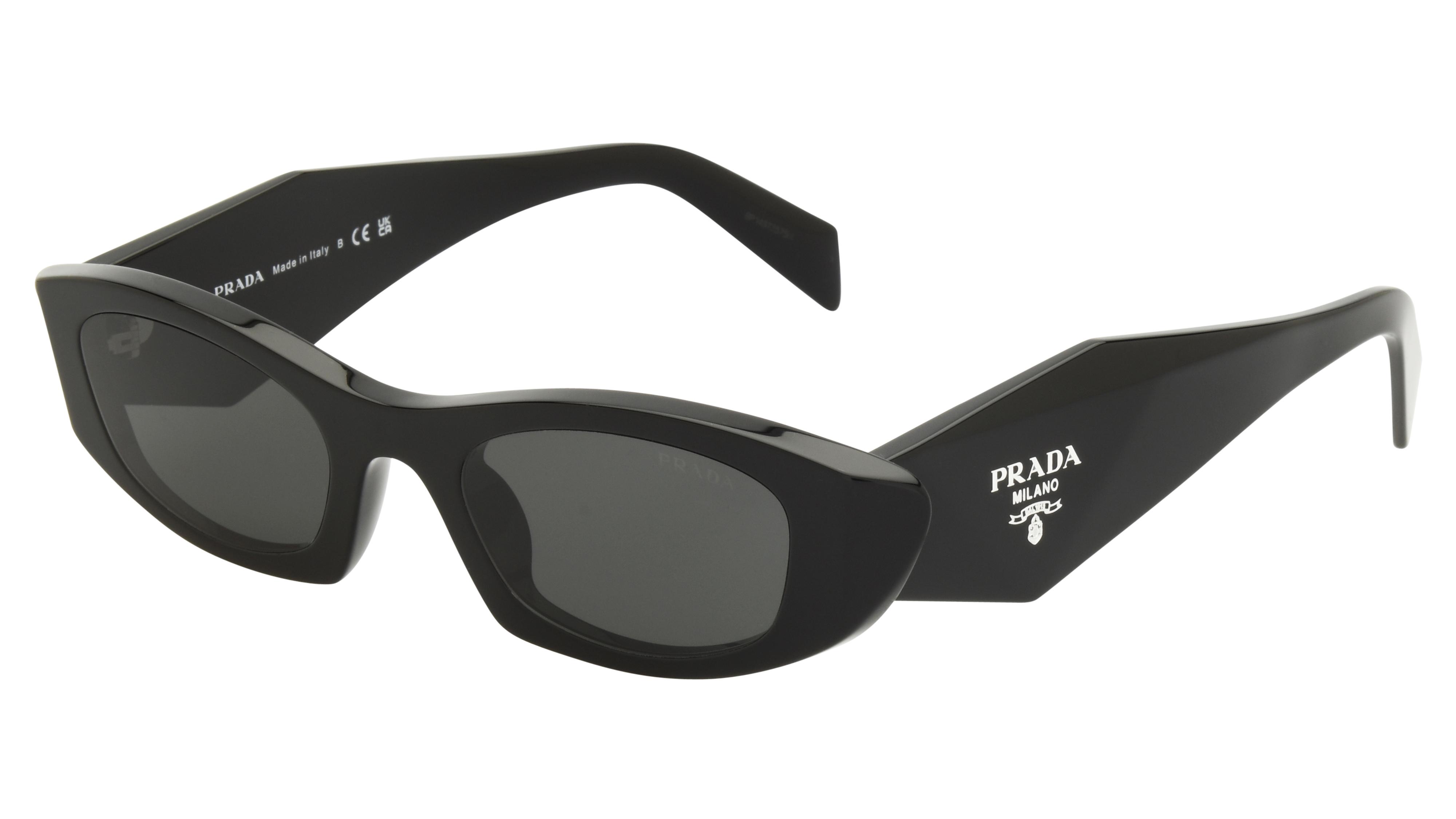 Lunettes de vue Prada Femme Noir Ovale PRB16S Trois-Quart
