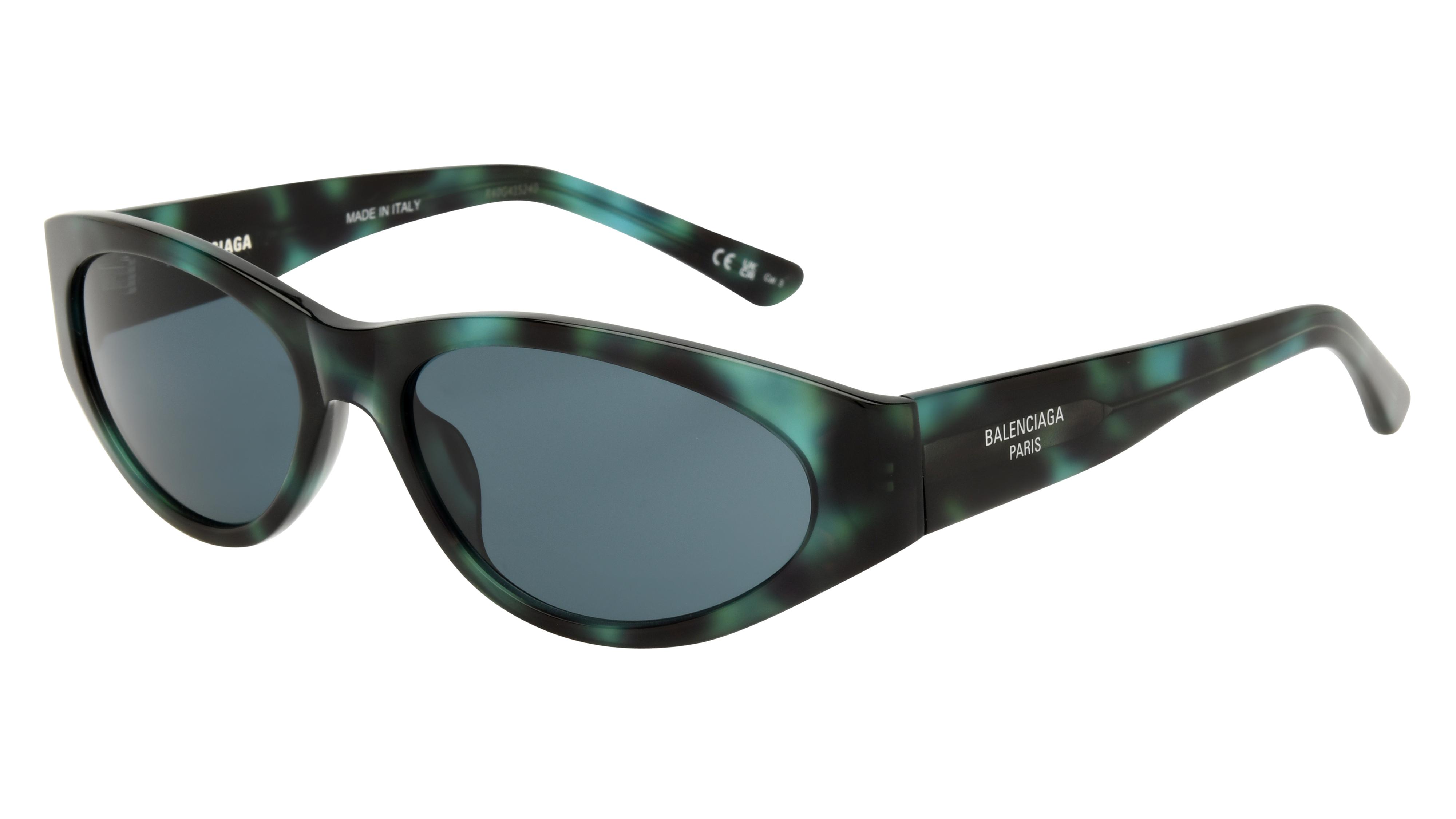 Lunettes de soleil Balenciaga Femme Écaille Ovale Bb0367S Trois-Quart
