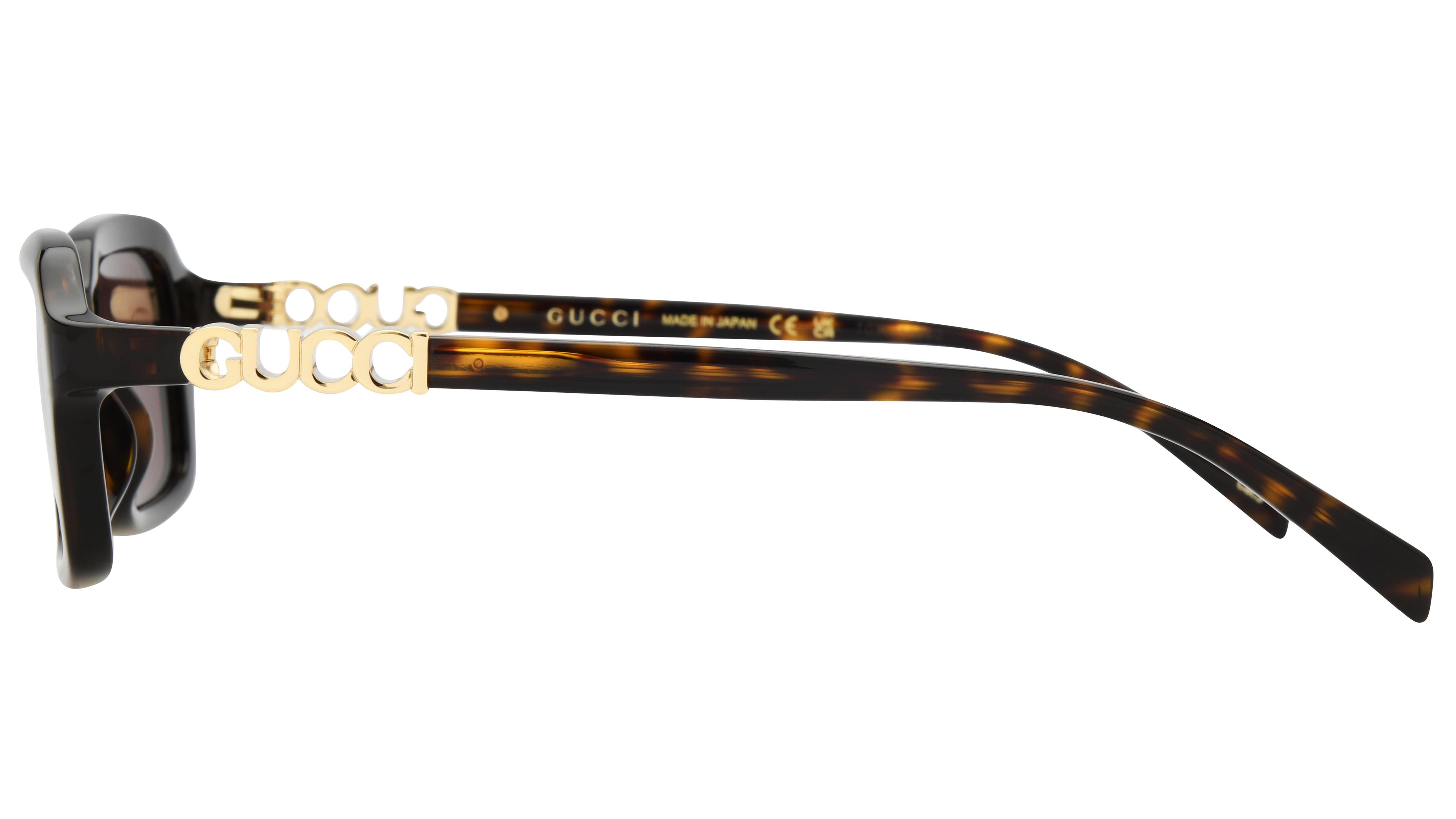 Lunettes de soleil Gucci Femme Écaille Rectangle Gg2152S Gauche