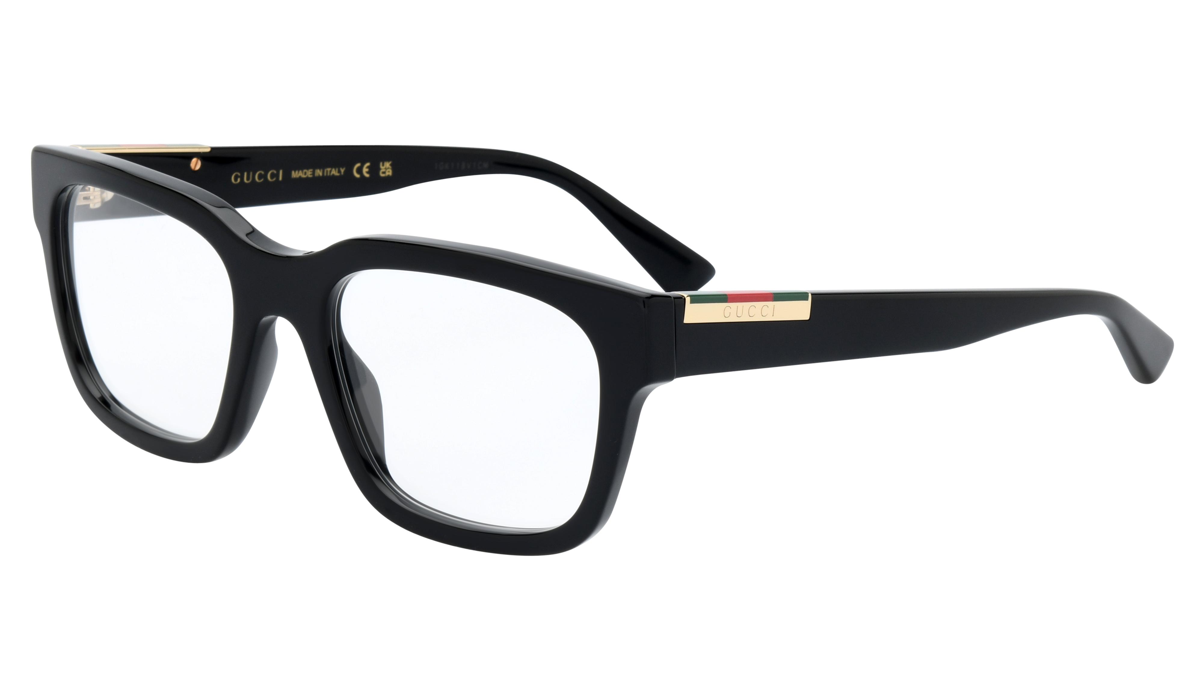 Lunettes de vue Gucci Homme Noir Rectangle GG1961O Trois-Quart