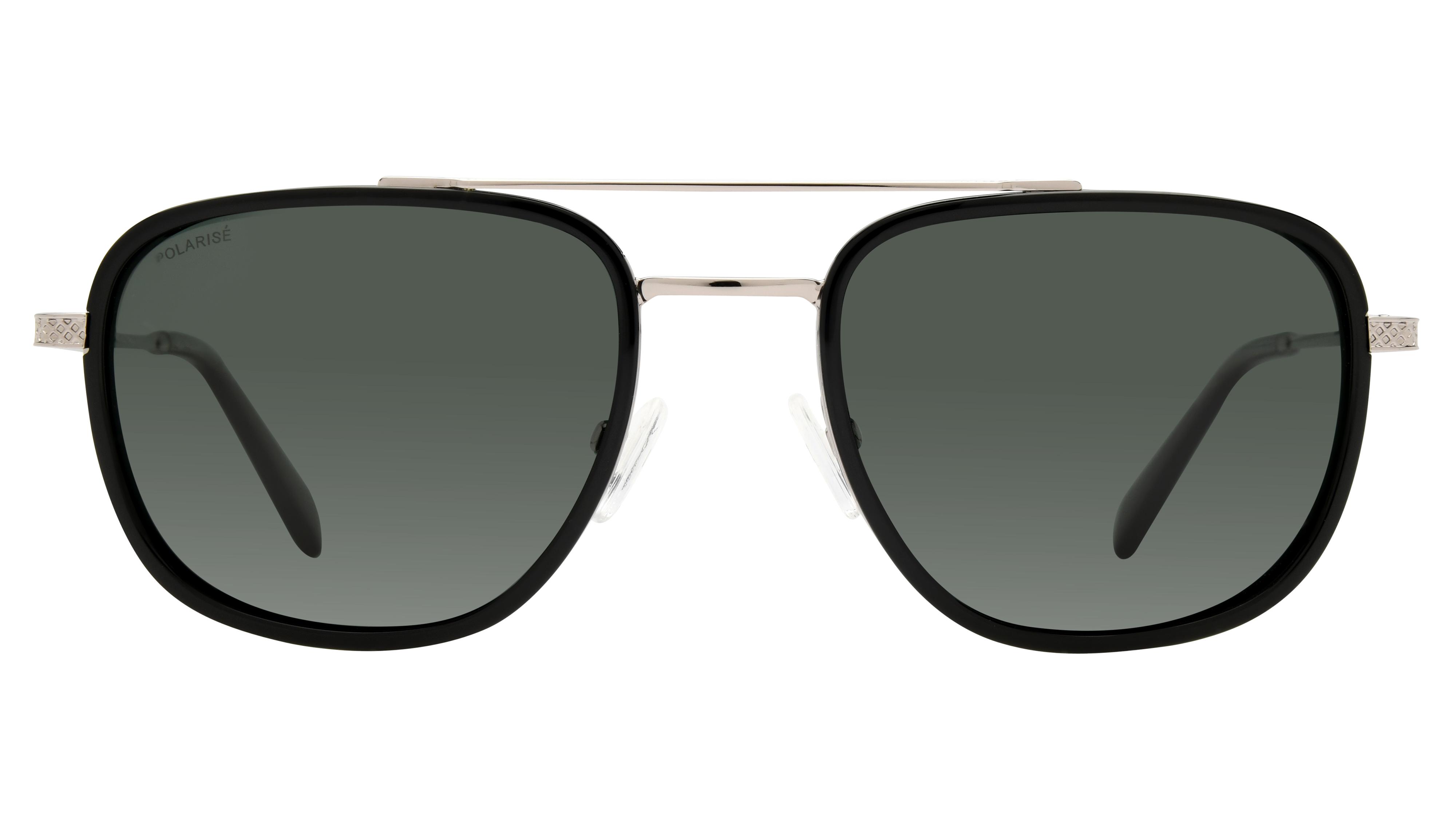 Lunettes de soleil Signature Krys Homme Noir Rectangle Skj2533-F Face