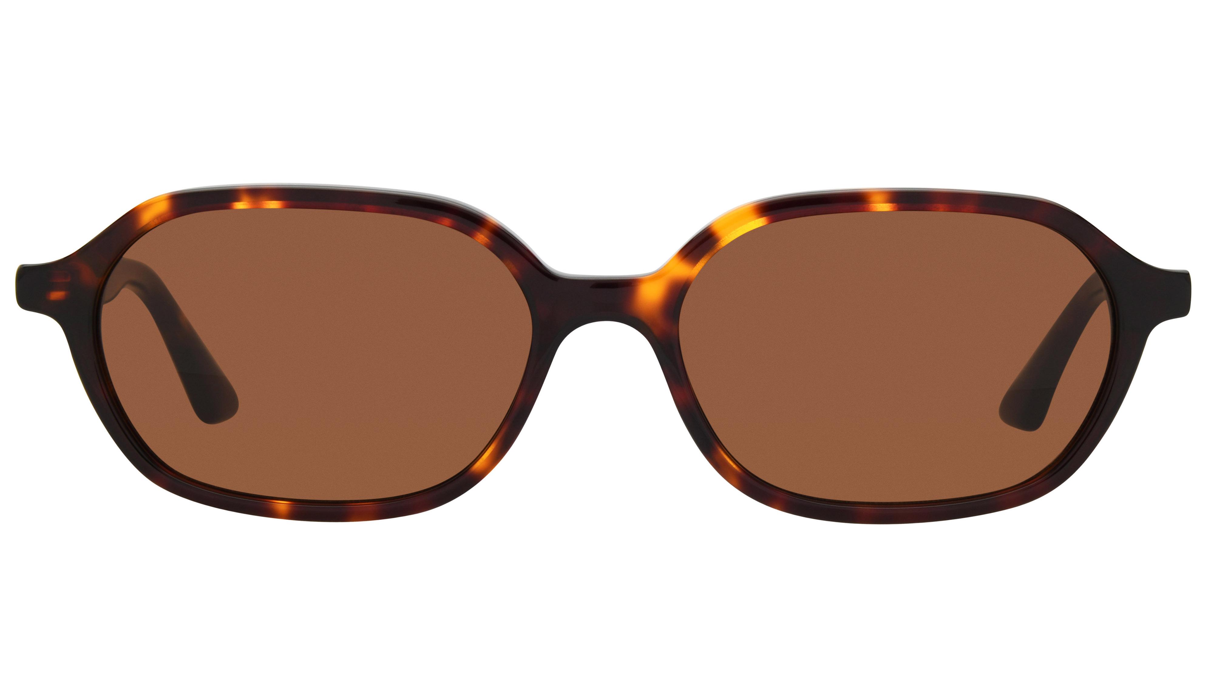 Lunettes de soleil Signature Krys Femme Écaille Rectangle audacieuse Face