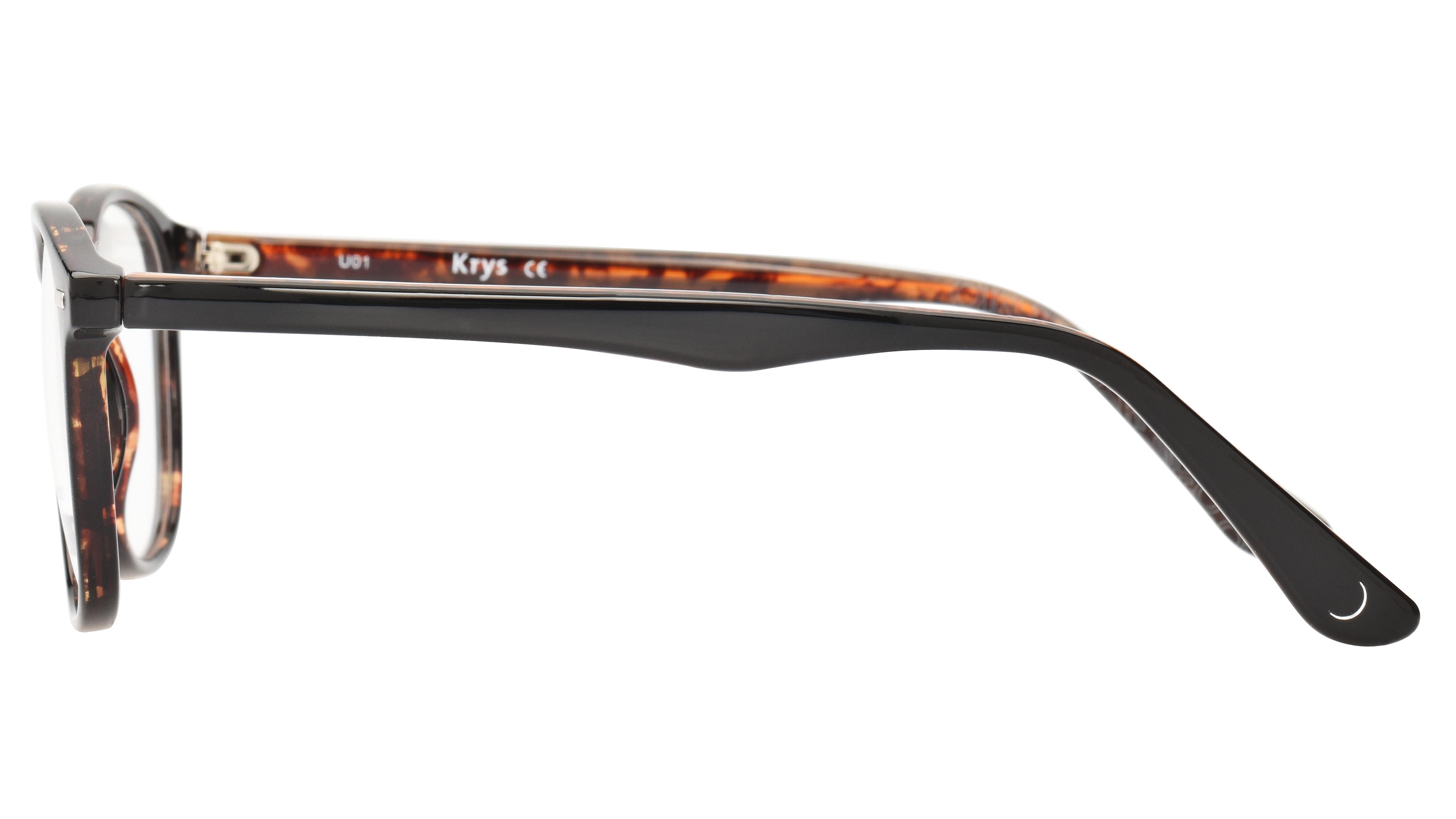 Lunettes de vue Signature Krys Homme Noir Carré Kor2206 Gauche