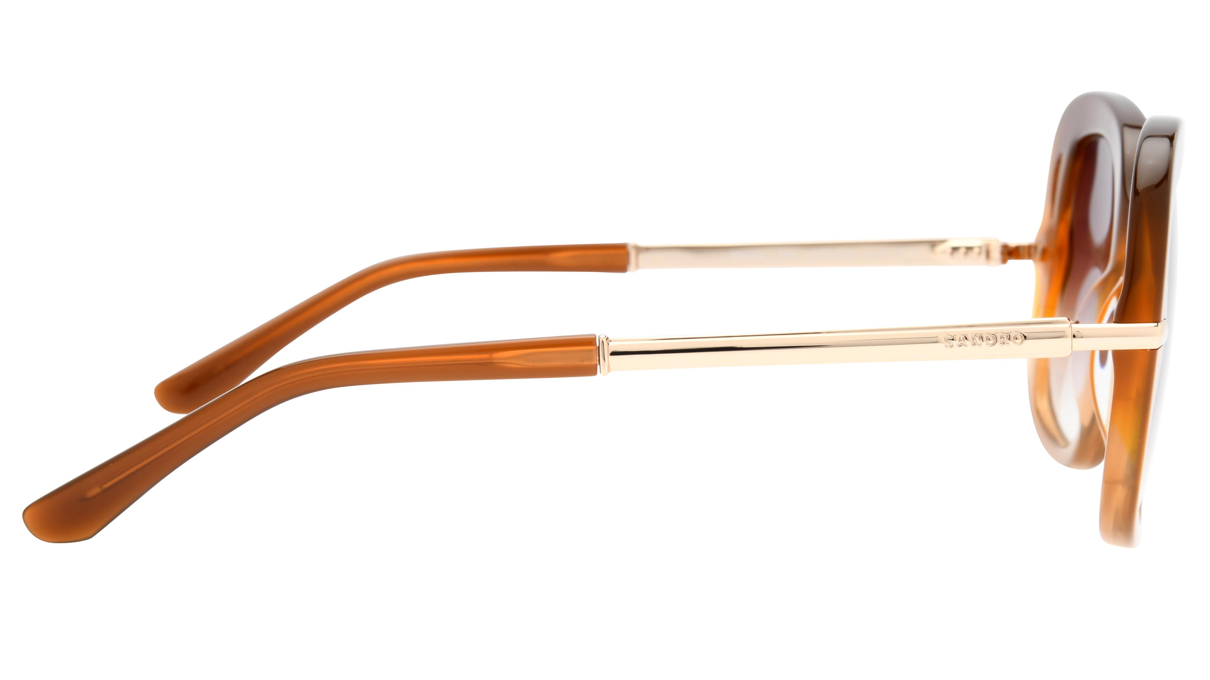 Lunettes de soleil Sandro Femme Marron Rectangle Sd6048 Droite