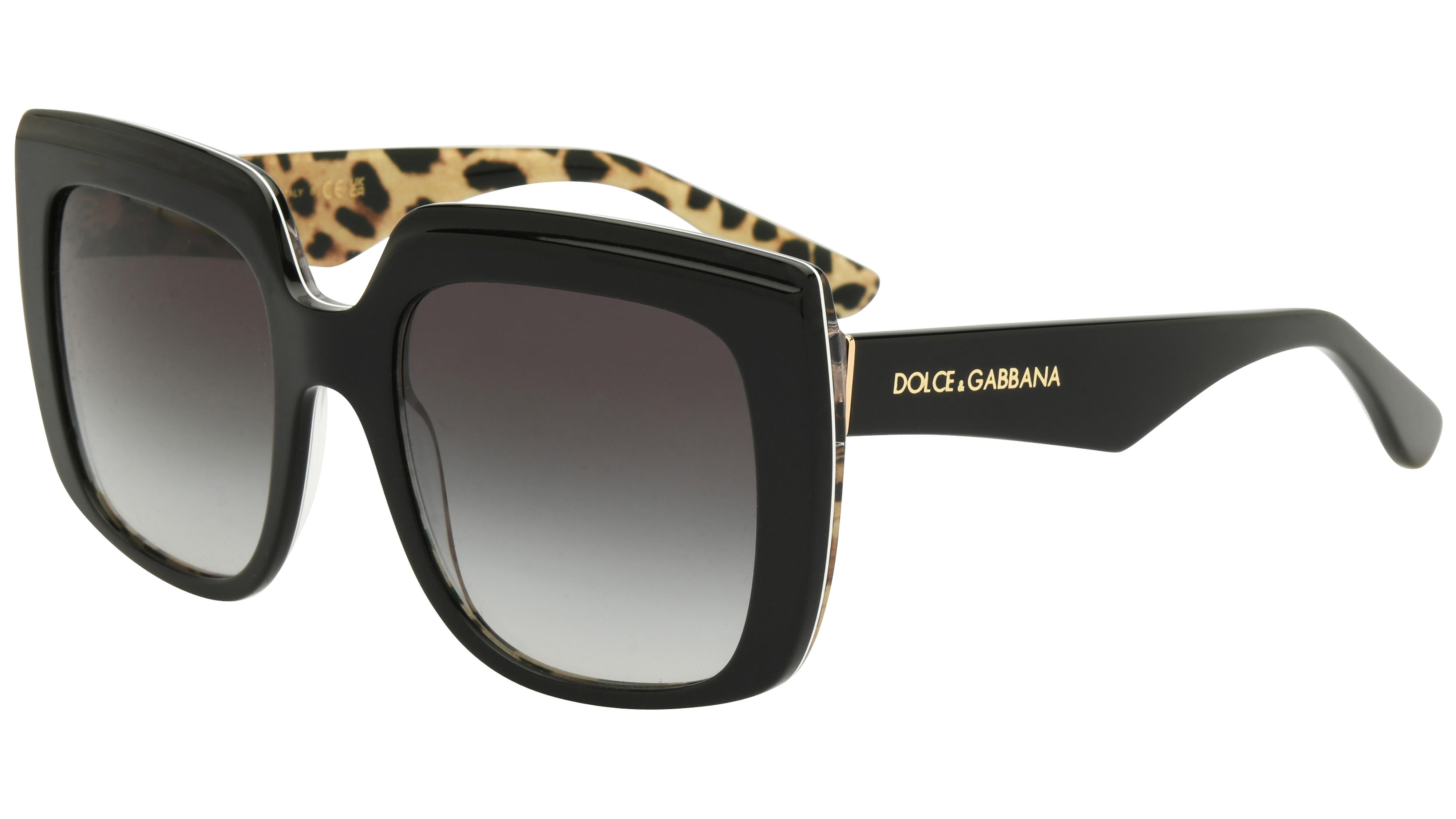 Lunettes de soleil  Femme Noir Carré dg4414 Trois-Quart