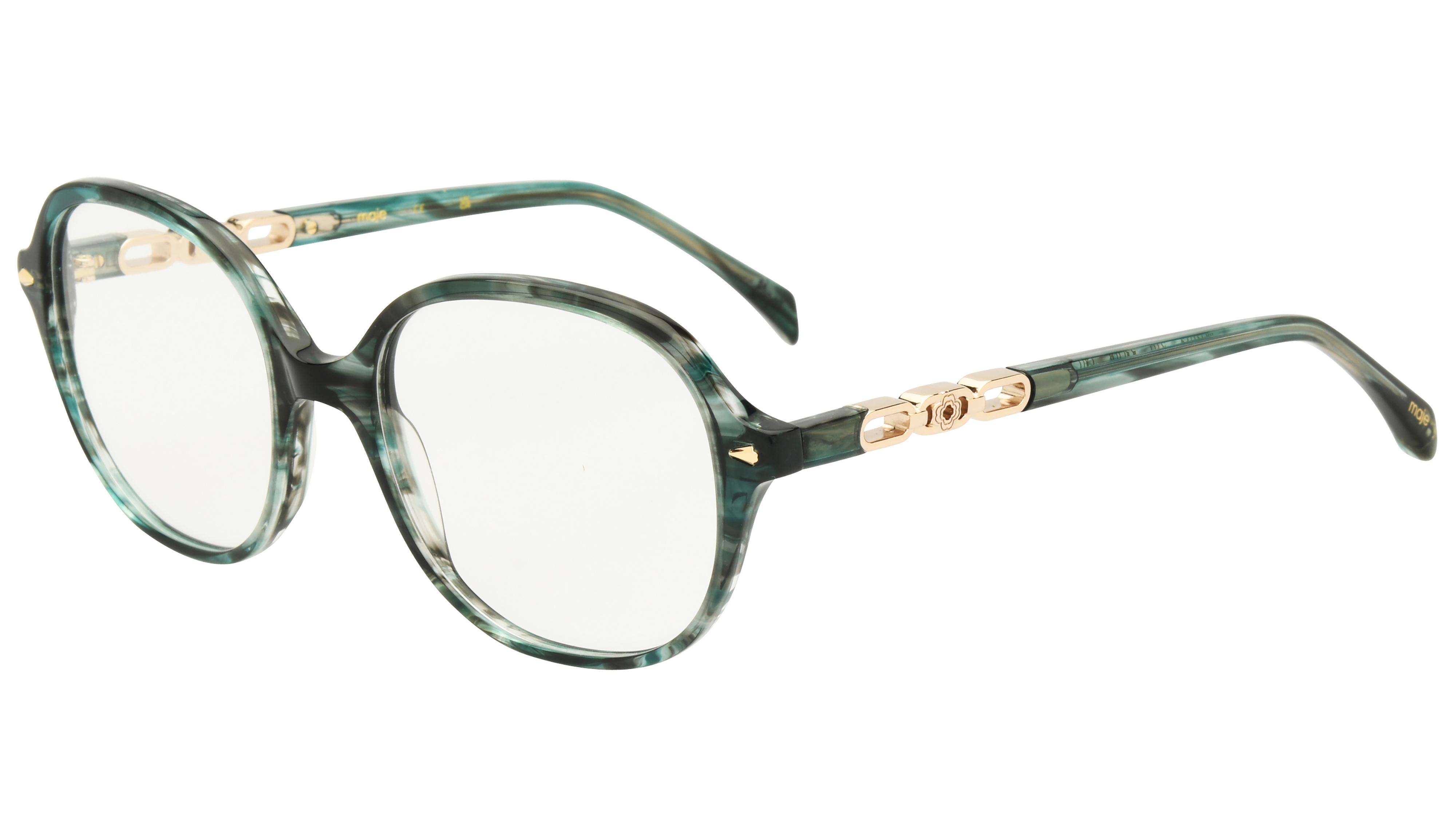 Lunettes de vue Maje Femme Vert Ovale mj1079 Trois-Quart
