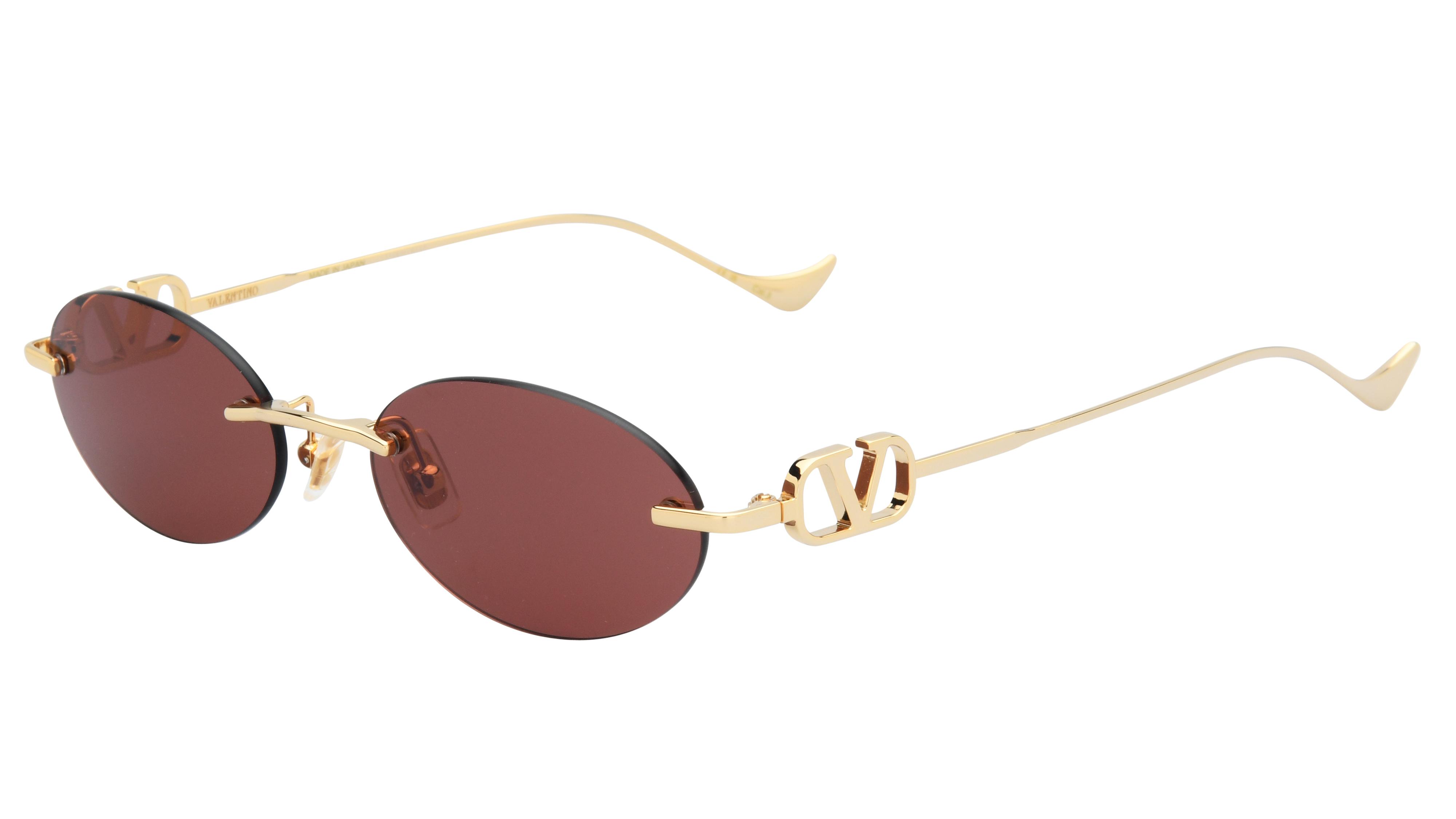 Lunettes de soleil Valentino Femme Or Ovale Vg0032S Trois-Quart