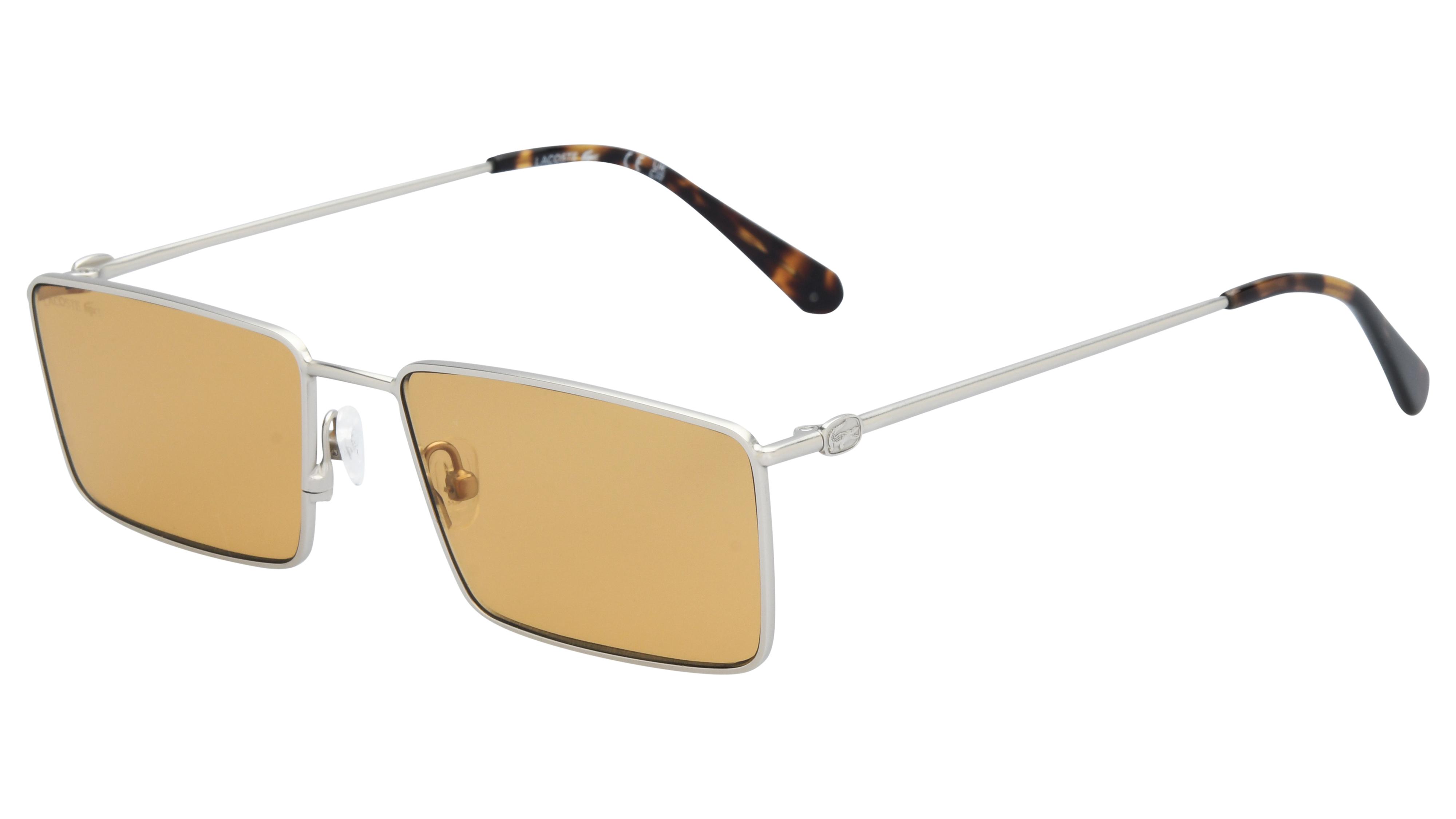 Lunettes de soleil Lacoste Homme Argent Rectangle L279S Trois-Quart