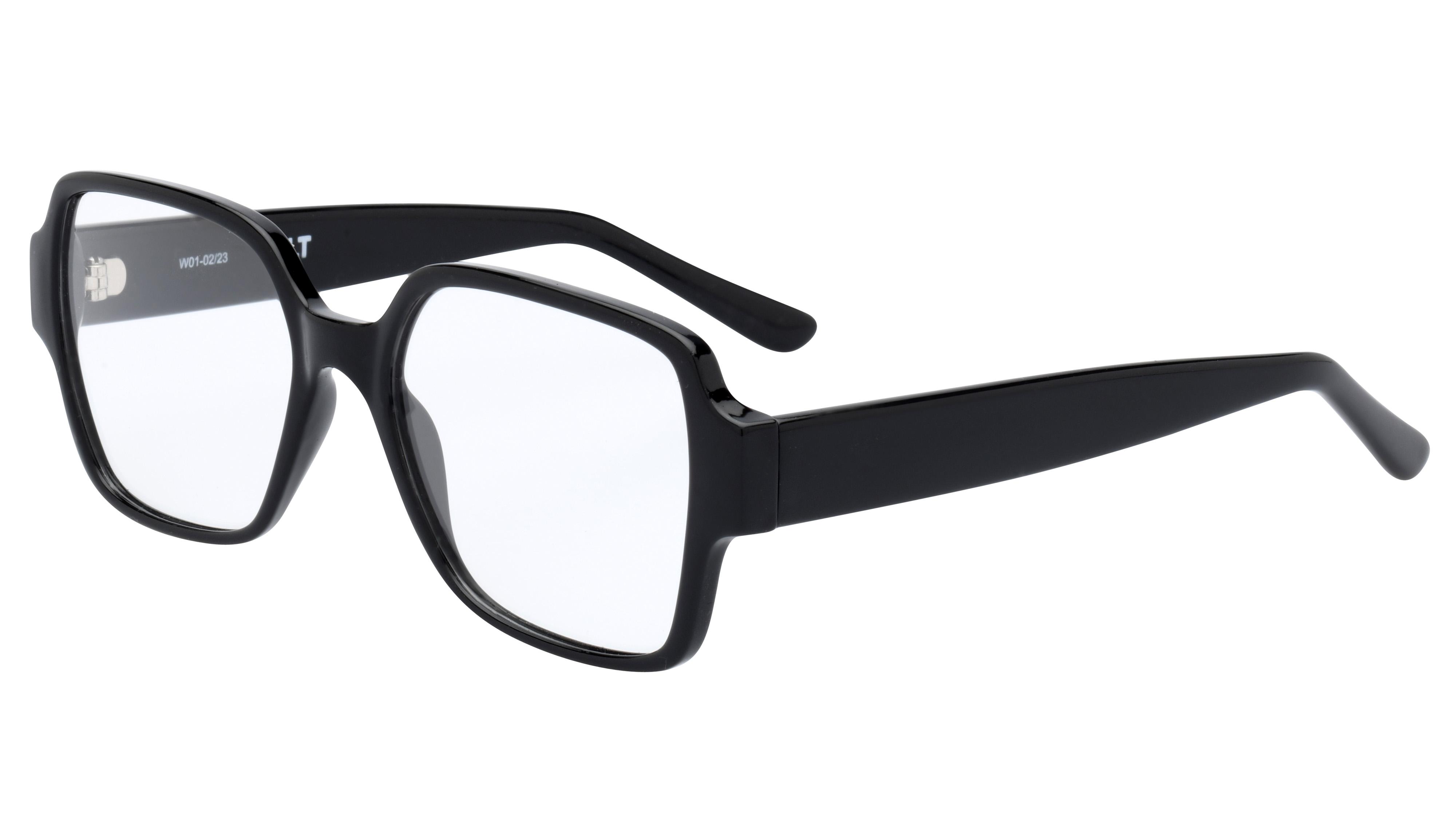 Lunettes de vue Alternance Femme Noir Rectangle Alt23101 Trois-Quart