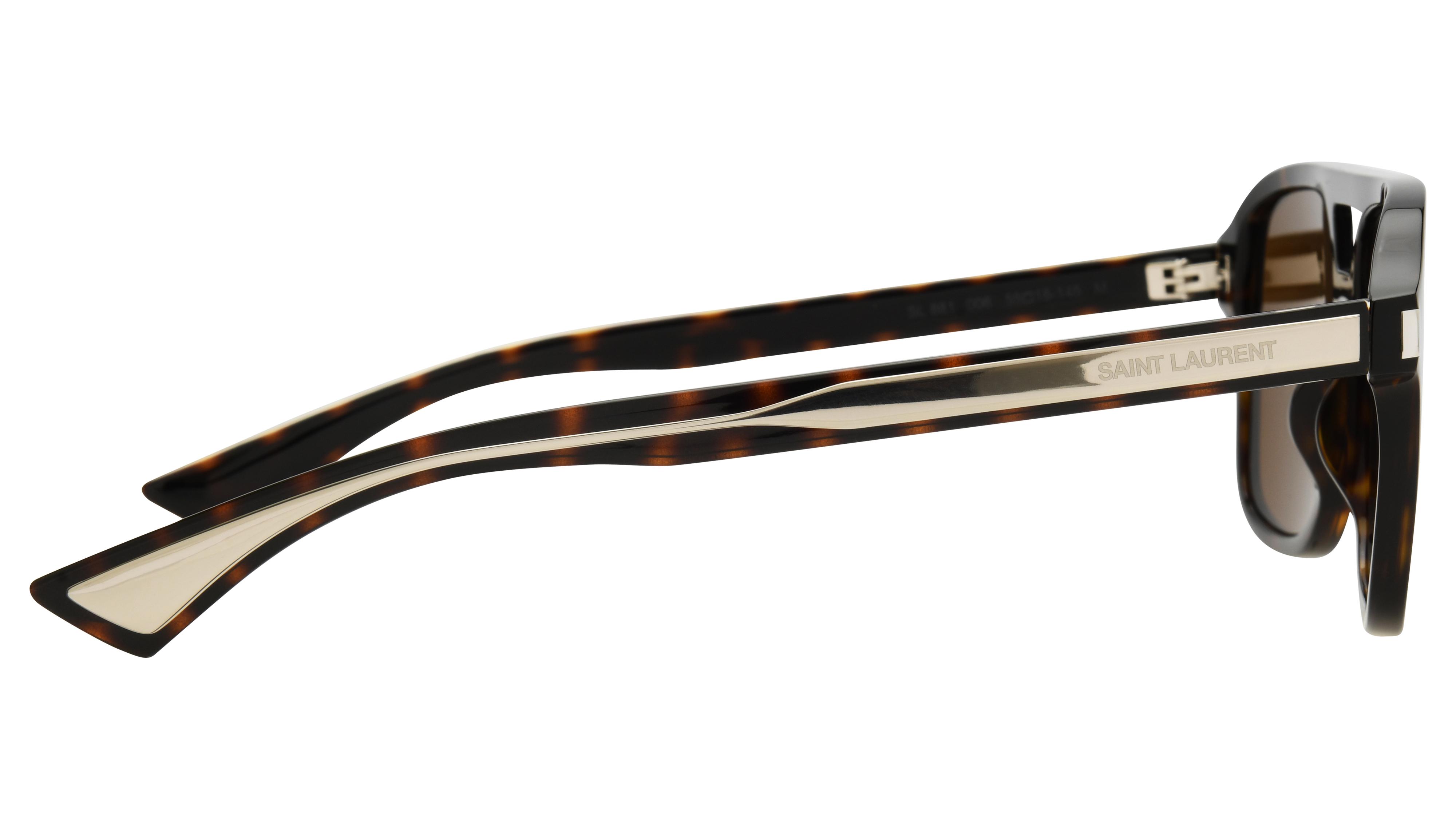 Lunettes de soleil Saint Laurent Mixte Écaille Aviateur sl Droite