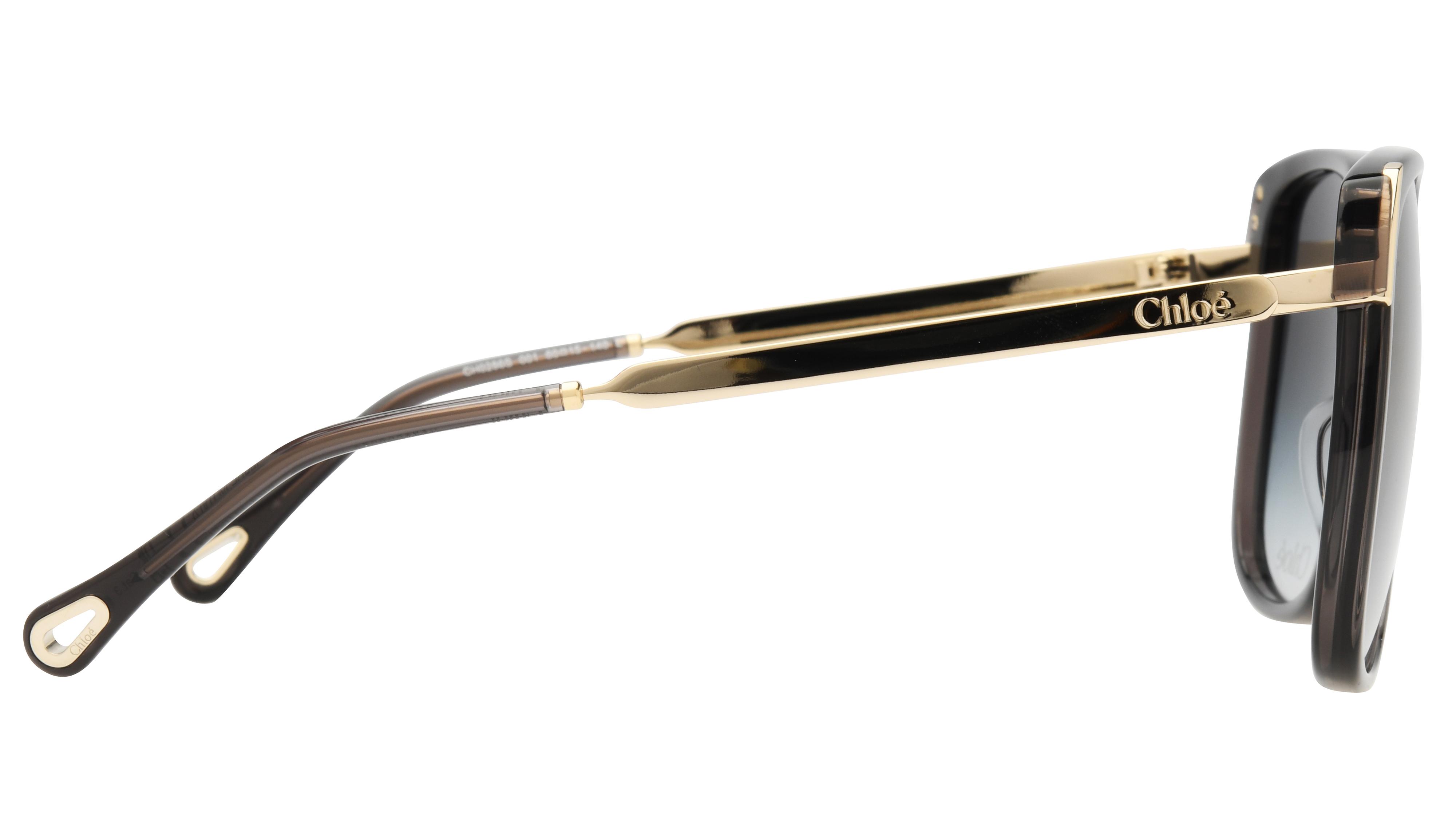 Lunettes de soleil Chloé Femme Gris Rectangle CH0286S Droite