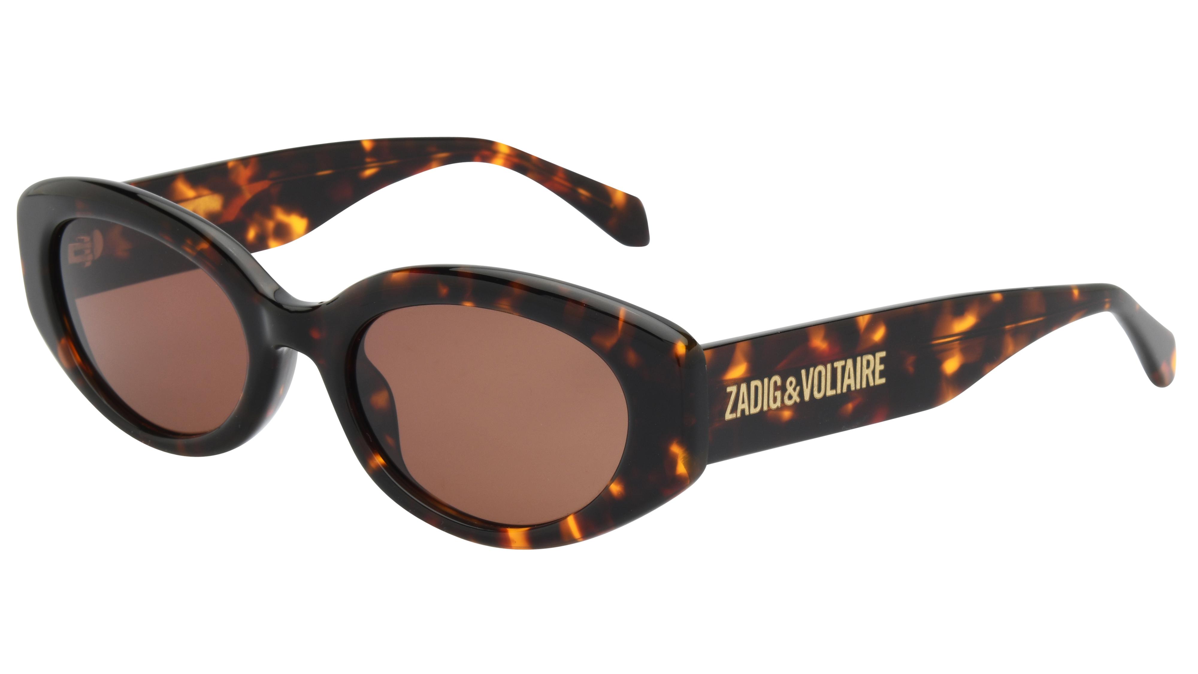 Lunettes de soleil Zadig & Voltaire Femme Écaille Ovale Szv422 Trois-Quart