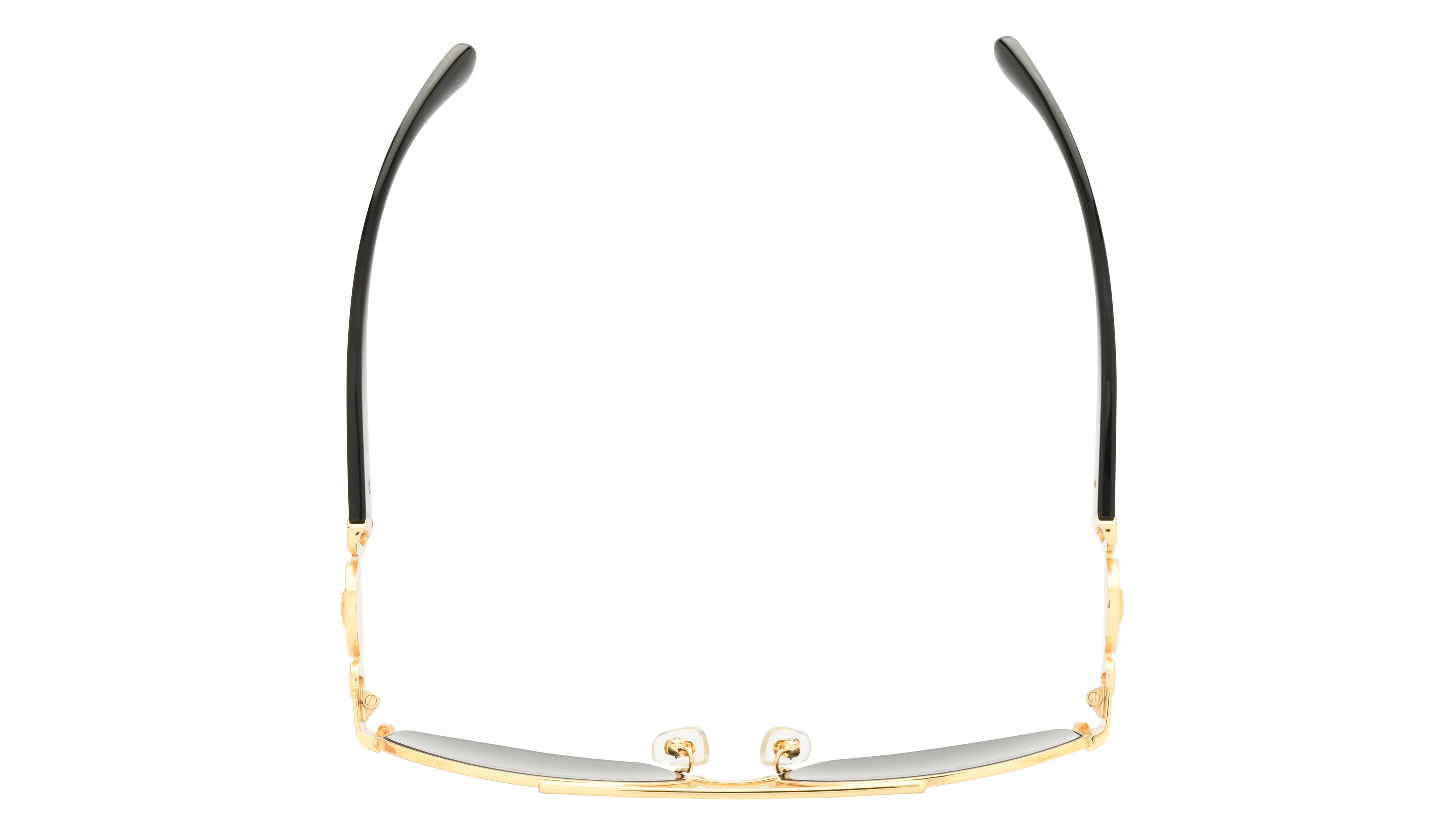 Lunettes de soleil Versace Homme Or Ovale VE2287 Dessus