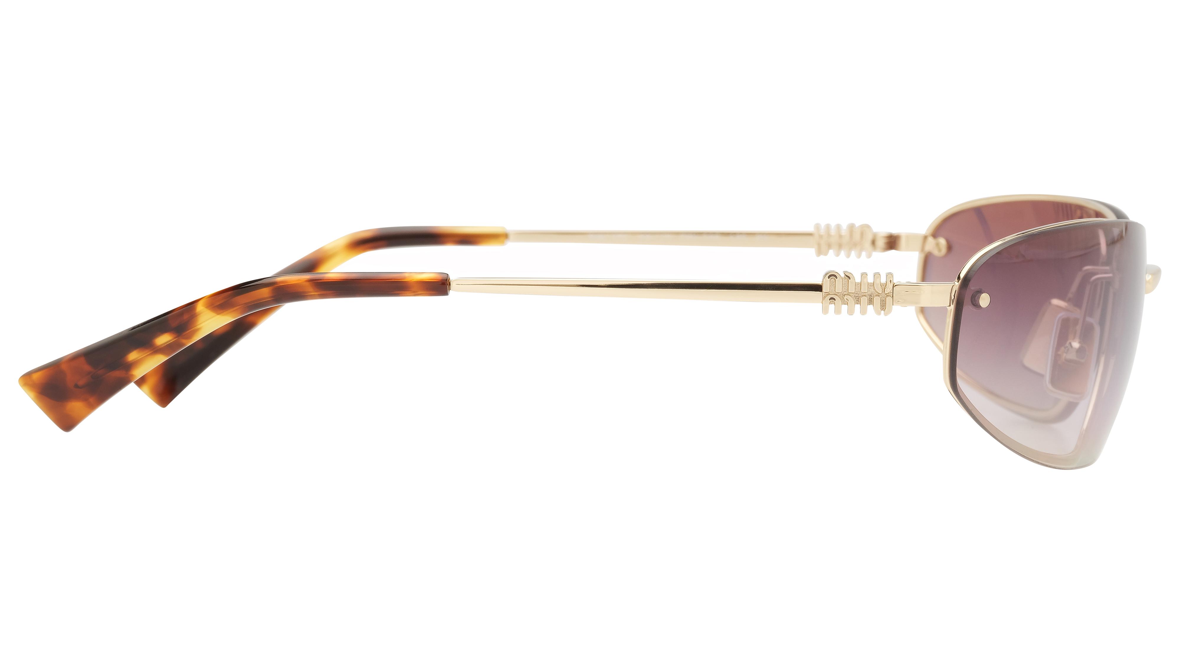 Lunettes de soleil Miu Miu Femme Or Ovale Mu Droite