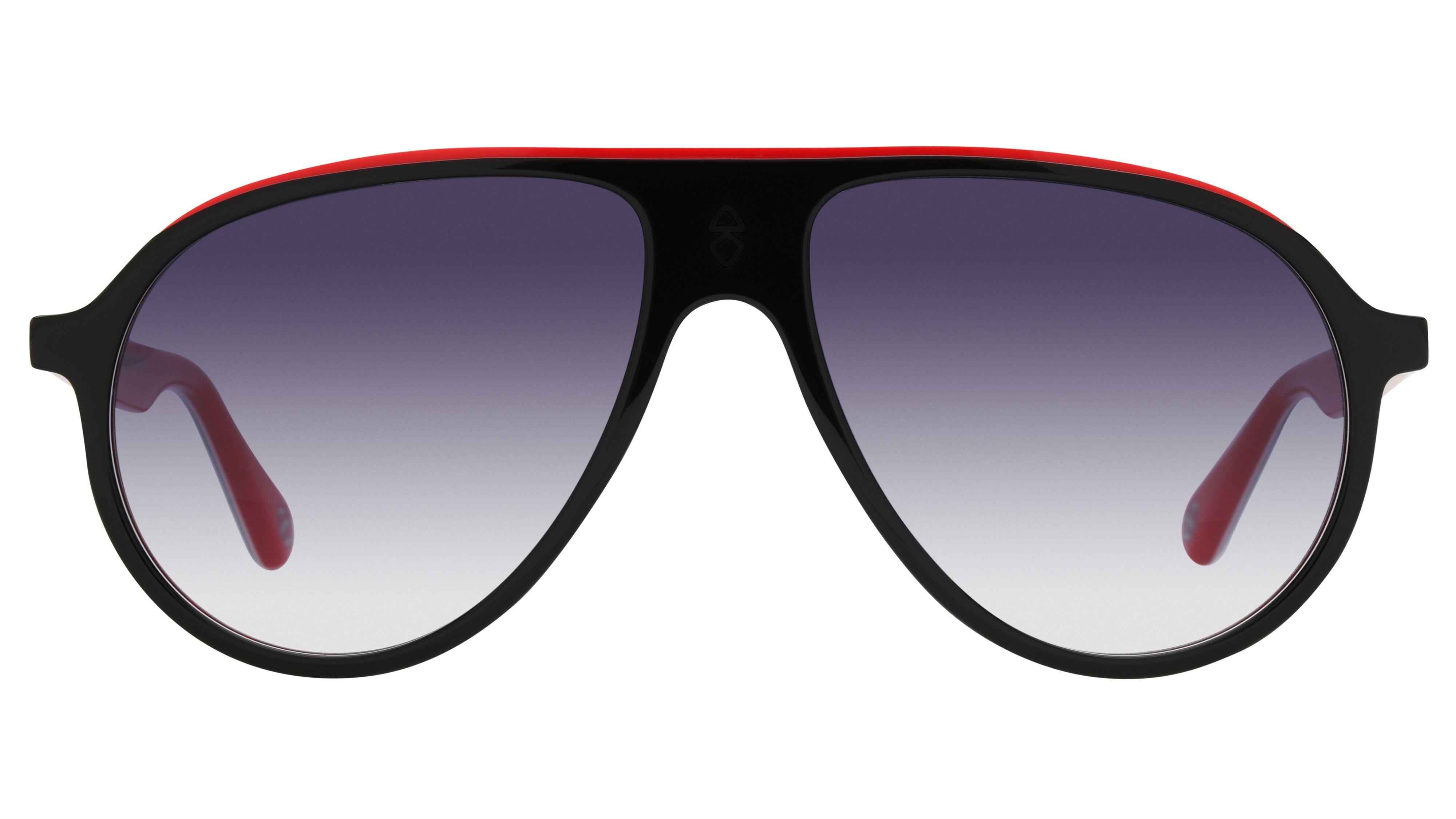 Lunettes de soleil Signature Krys Homme Noir Aviateur Brad Face