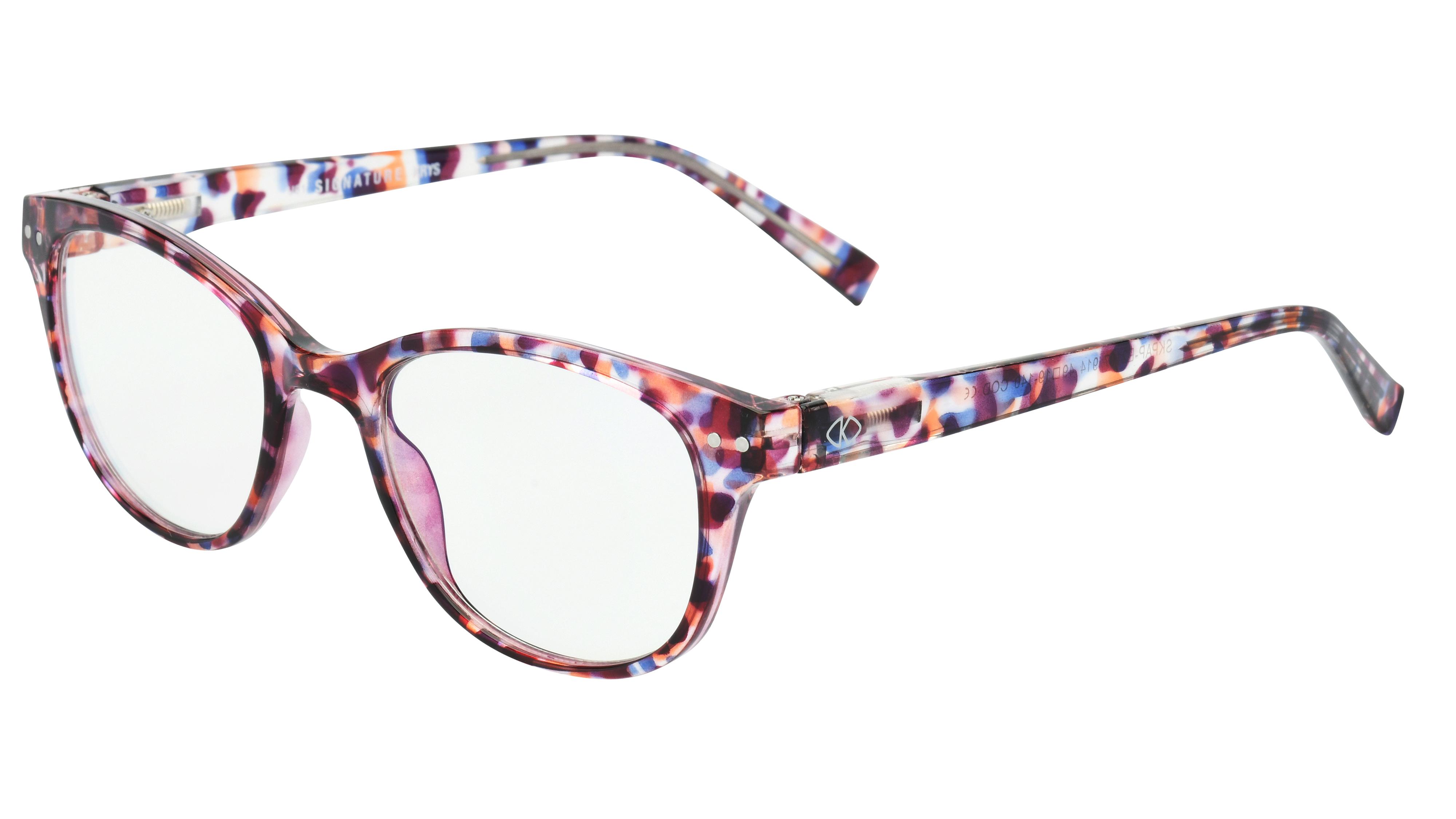 Lunettes anti-lumière bleue Signature Krys Femme Violet Rectangle Skpap-E2107 Trois-Quart