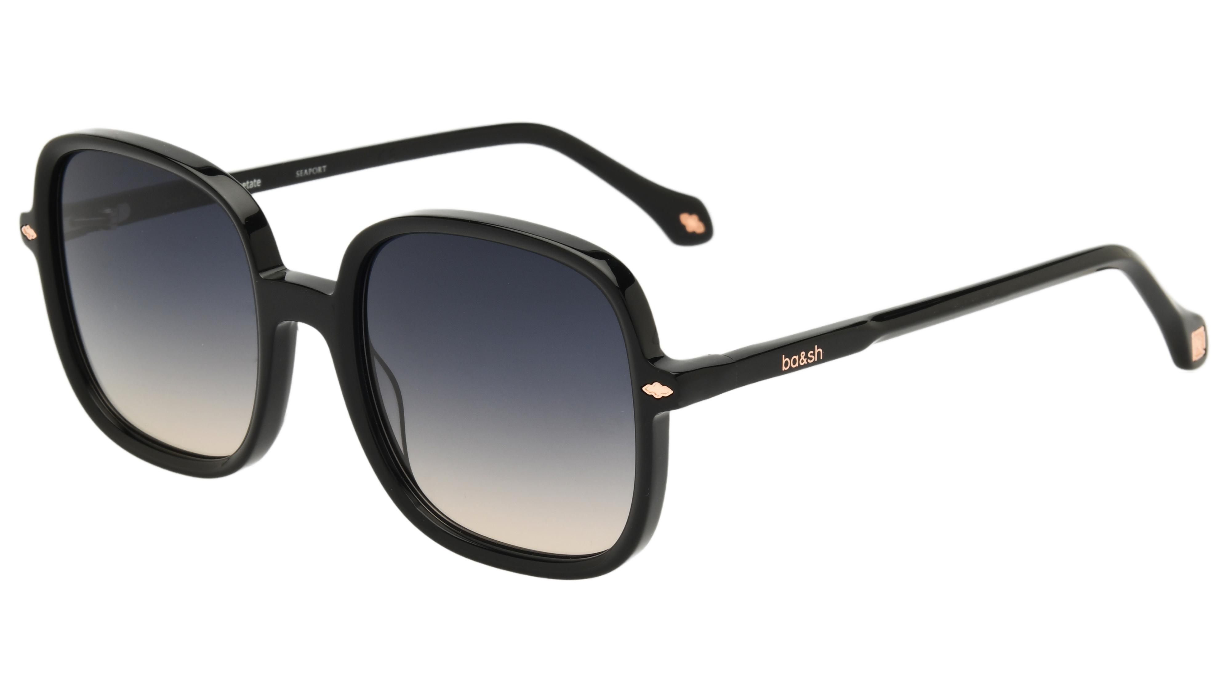 Lunettes de soleil ba&sh Femme Noir Carré LUIGIA Trois-Quart