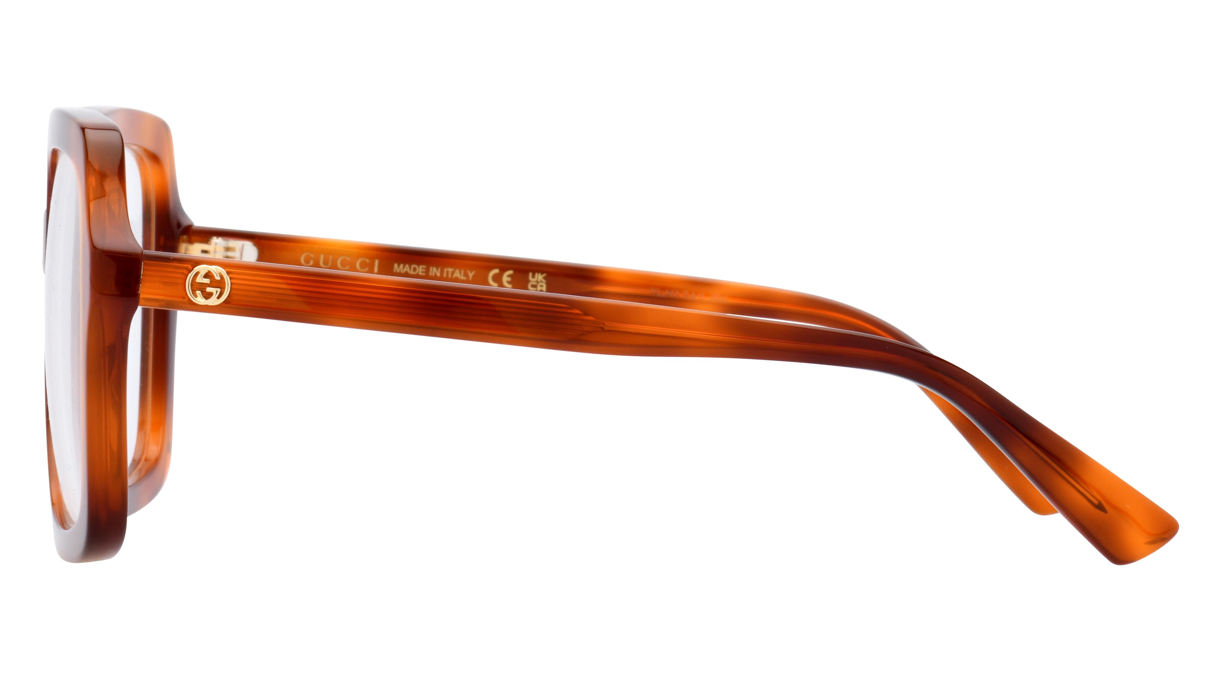 Lunettes de vue Gucci Femme Écaille Carré Gg1318O Gauche