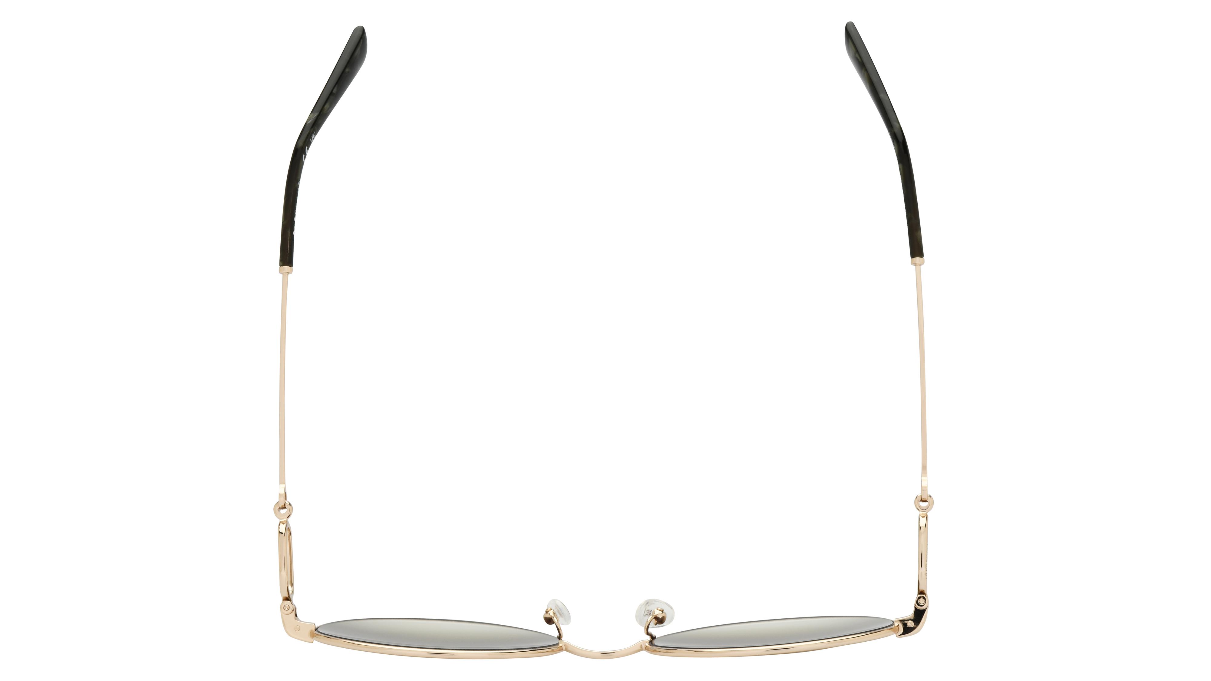 Lunettes de soleil Longchamp Femme Or Ronde lo188s Dessus