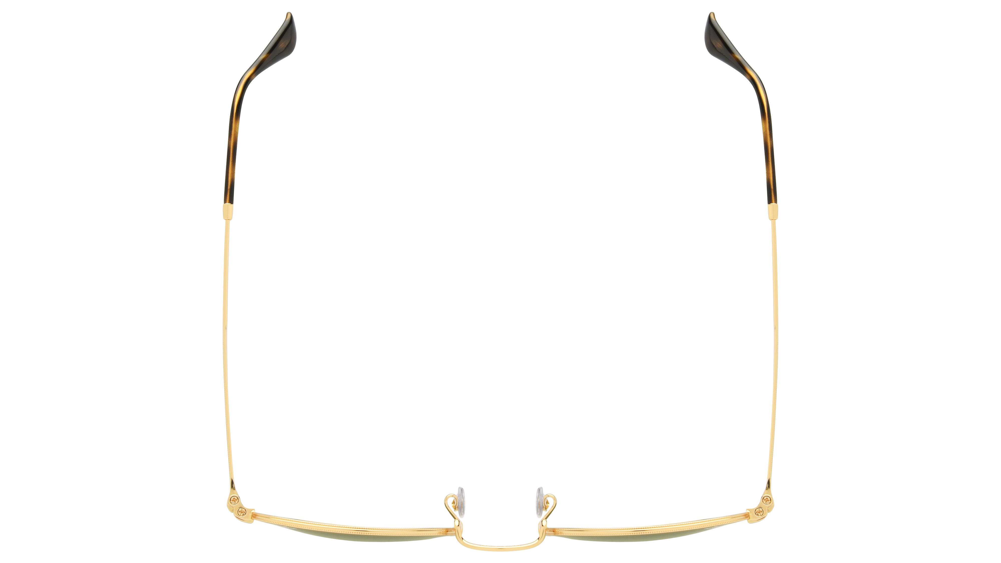 Lunettes de soleil Ray-Ban Mixte Or Ovale RB3547 Dessus