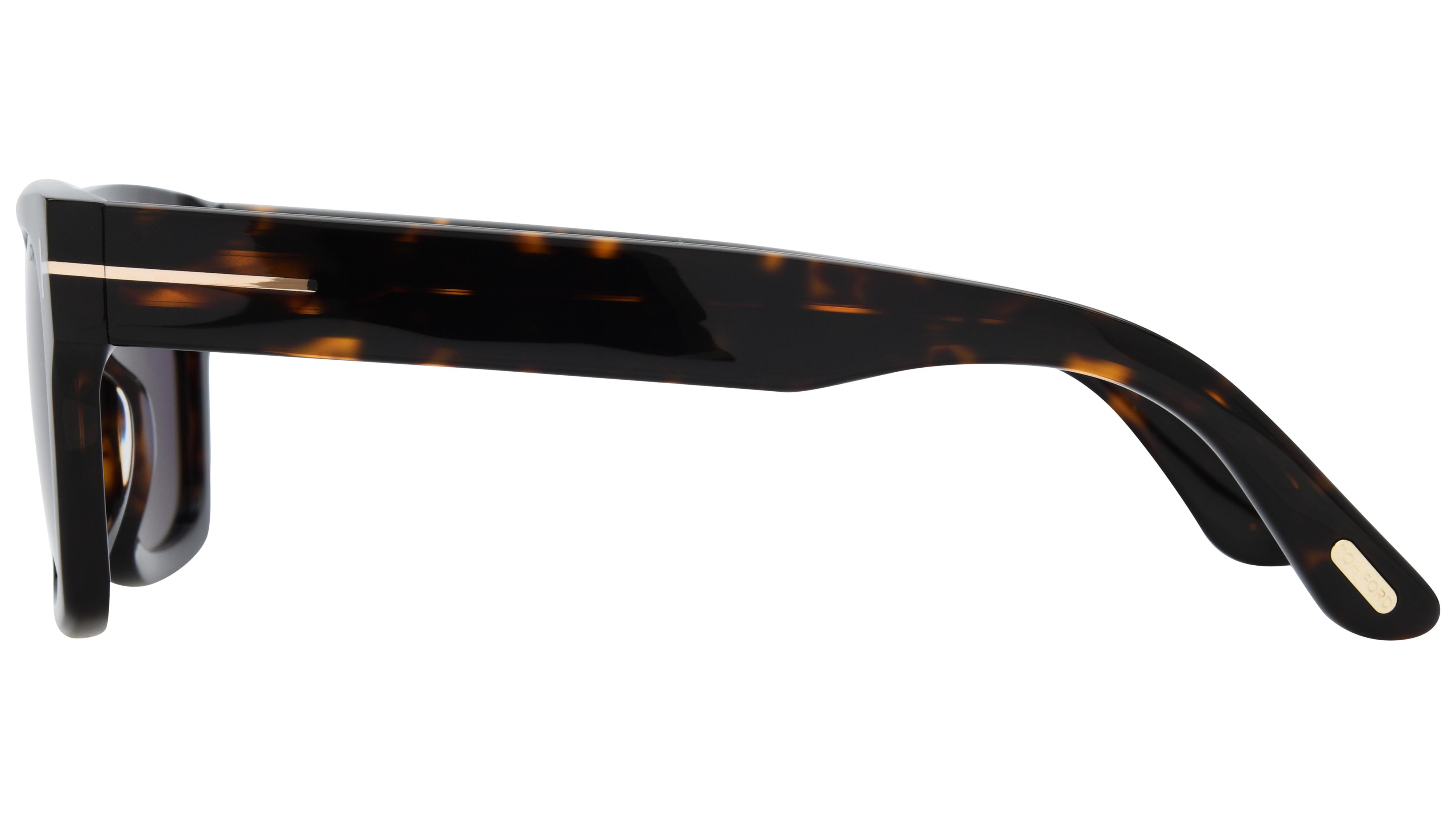 Lunettes de soleil Tom Ford Homme Écaille Carré ft1337 Gauche