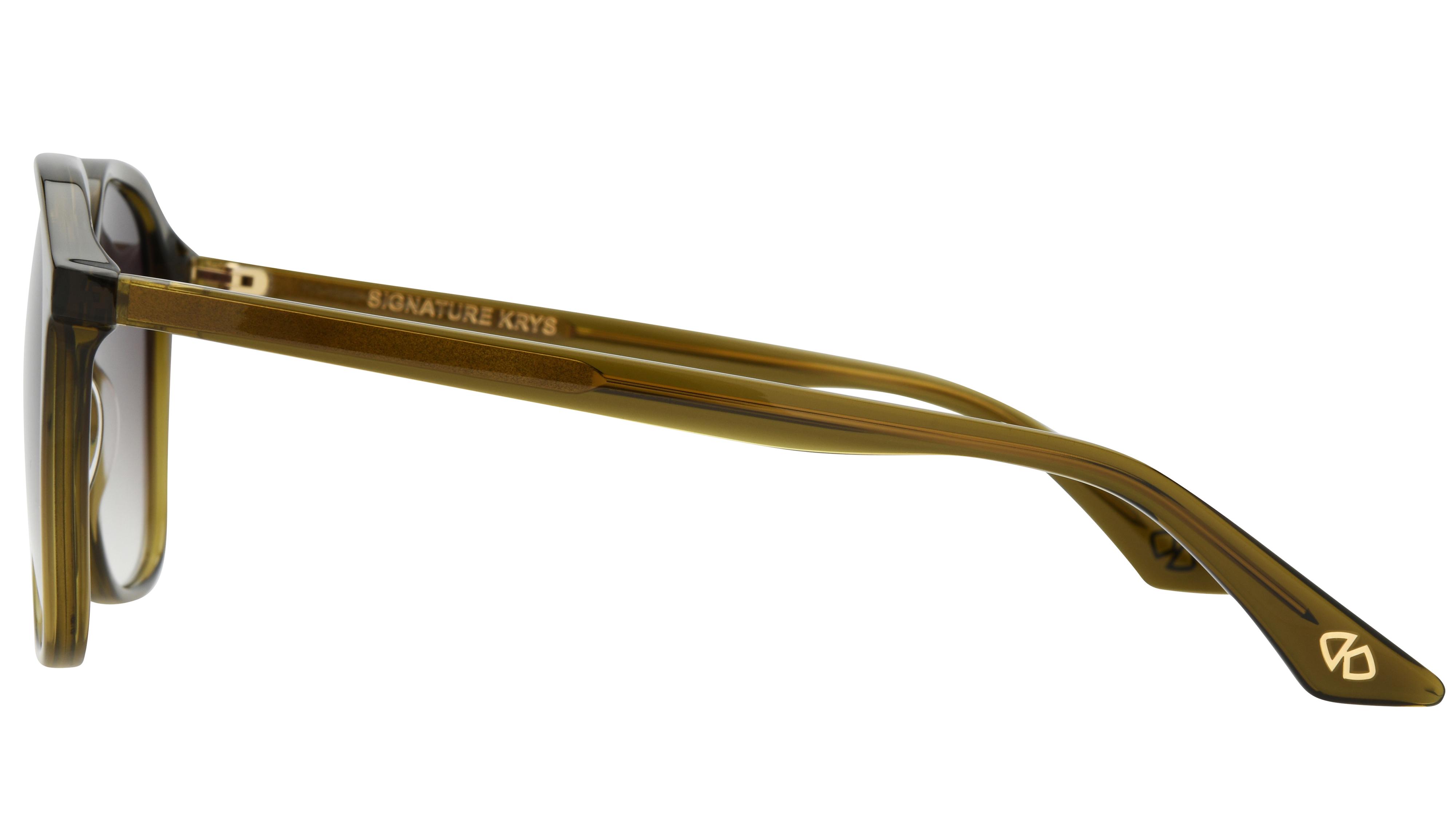 Lunettes de soleil Signature Krys Femme Vert Oversize Vibrante Gauche