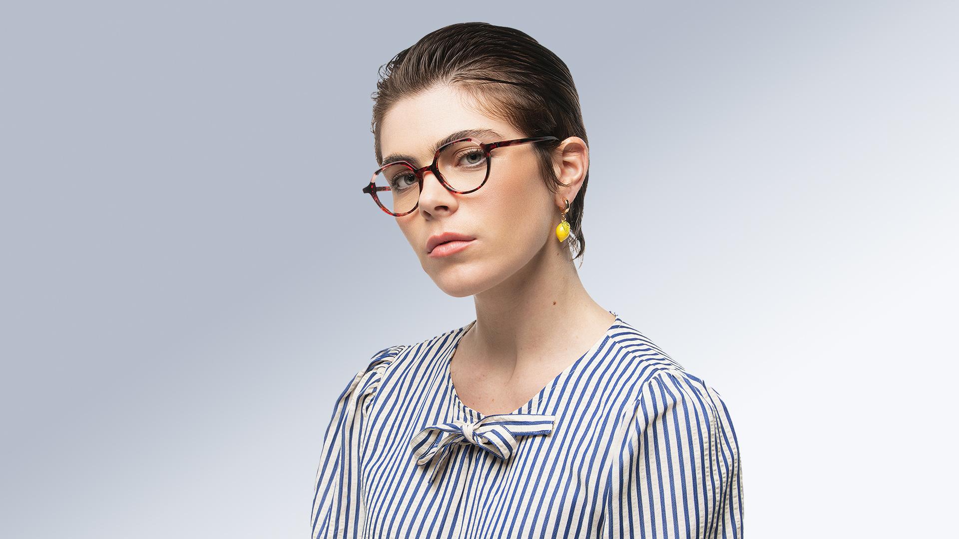 Lunettes de vue Signature Krys Femme Rose Pantos Kis2503 Trois-Quart