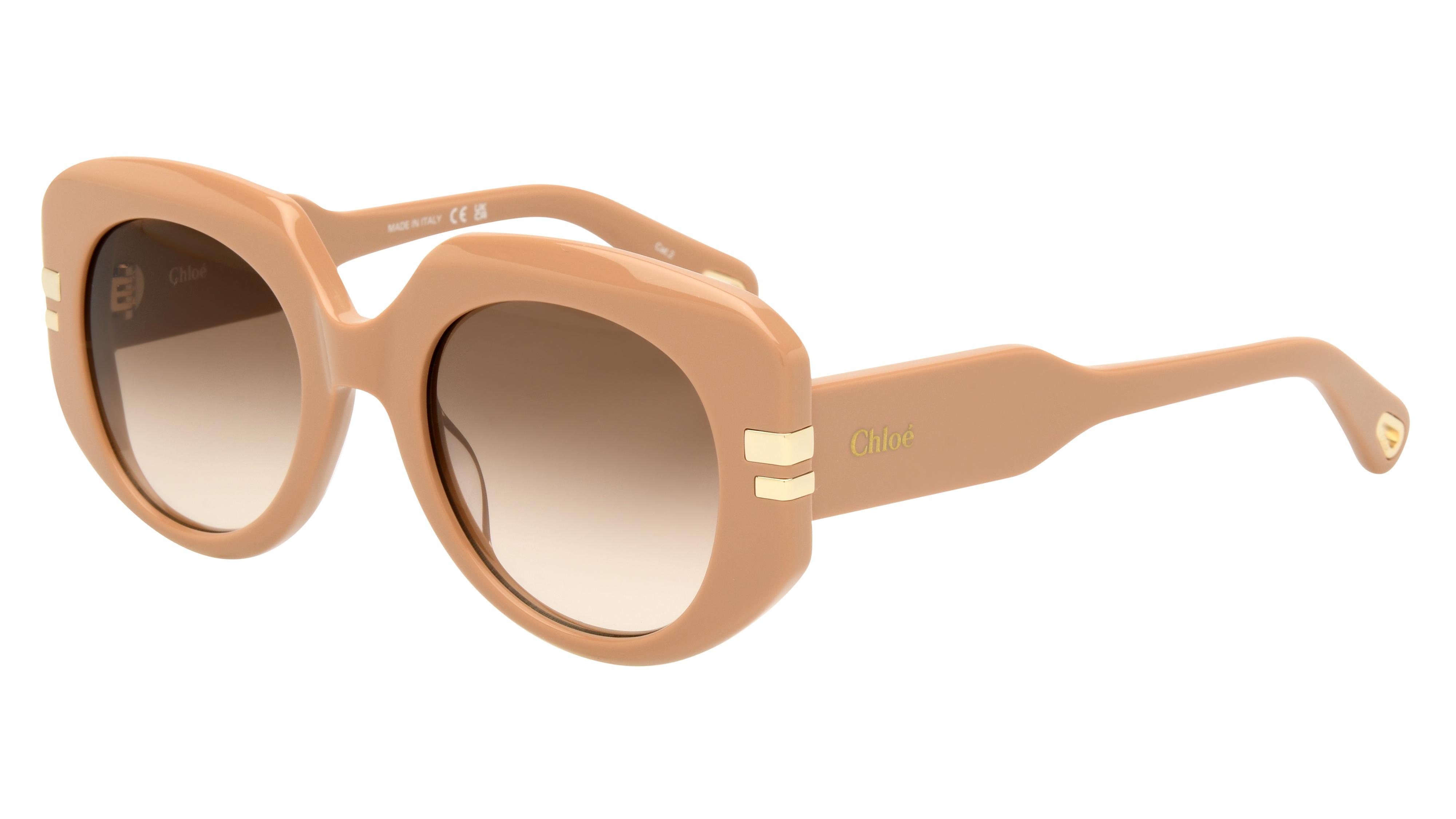 Lunettes de soleil Chloé Femme Marron Rectangle Ch0257S Trois-Quart