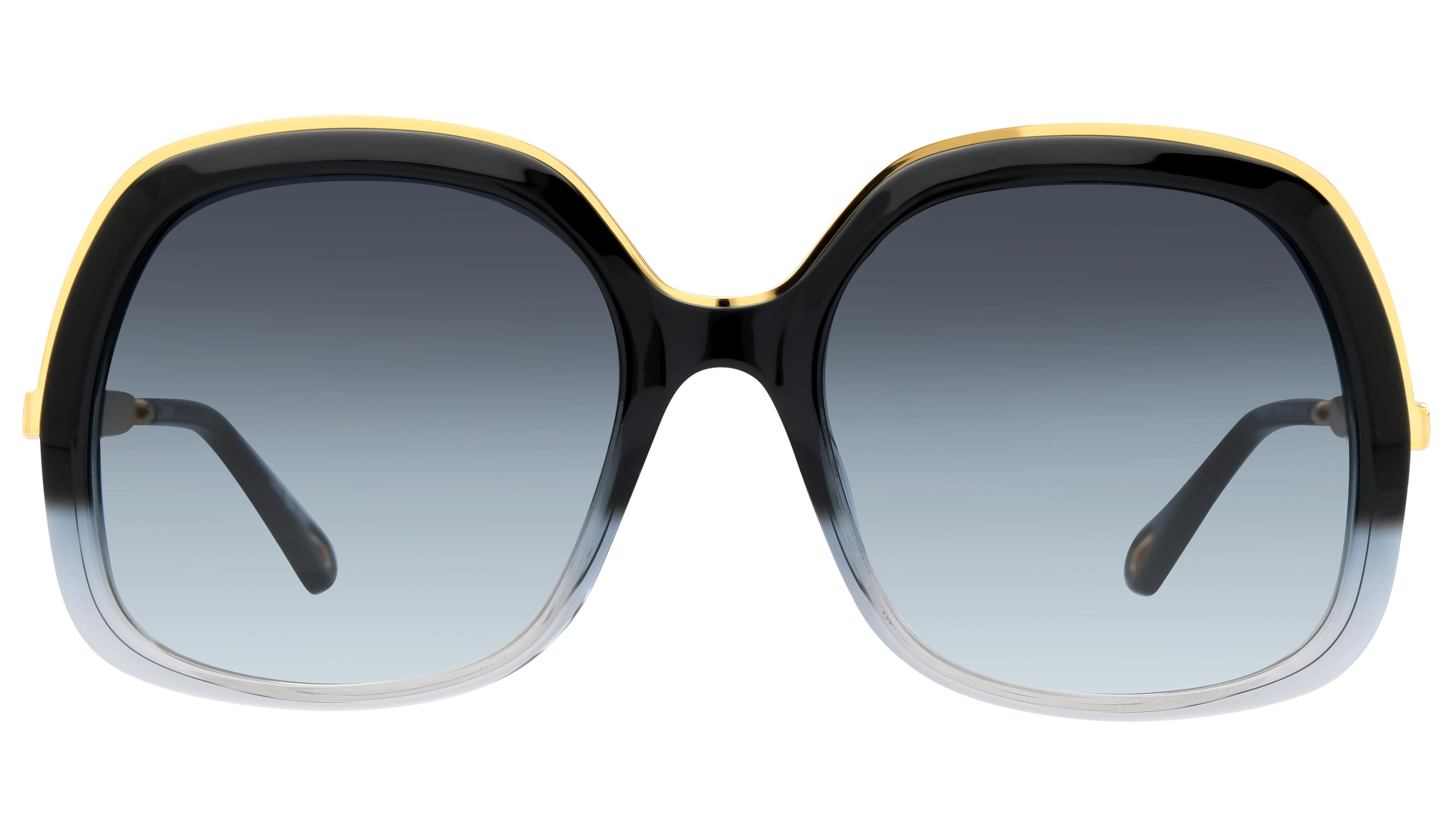 Lunettes de soleil Chloé Femme Or Rectangle CH0327S Face