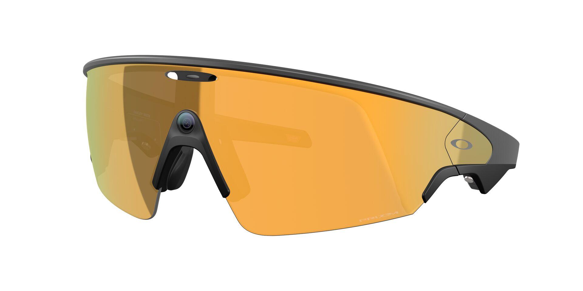 Lunettes de soleil Oakley Meta Mixte Noir Rectangle Ow8001 Gauche