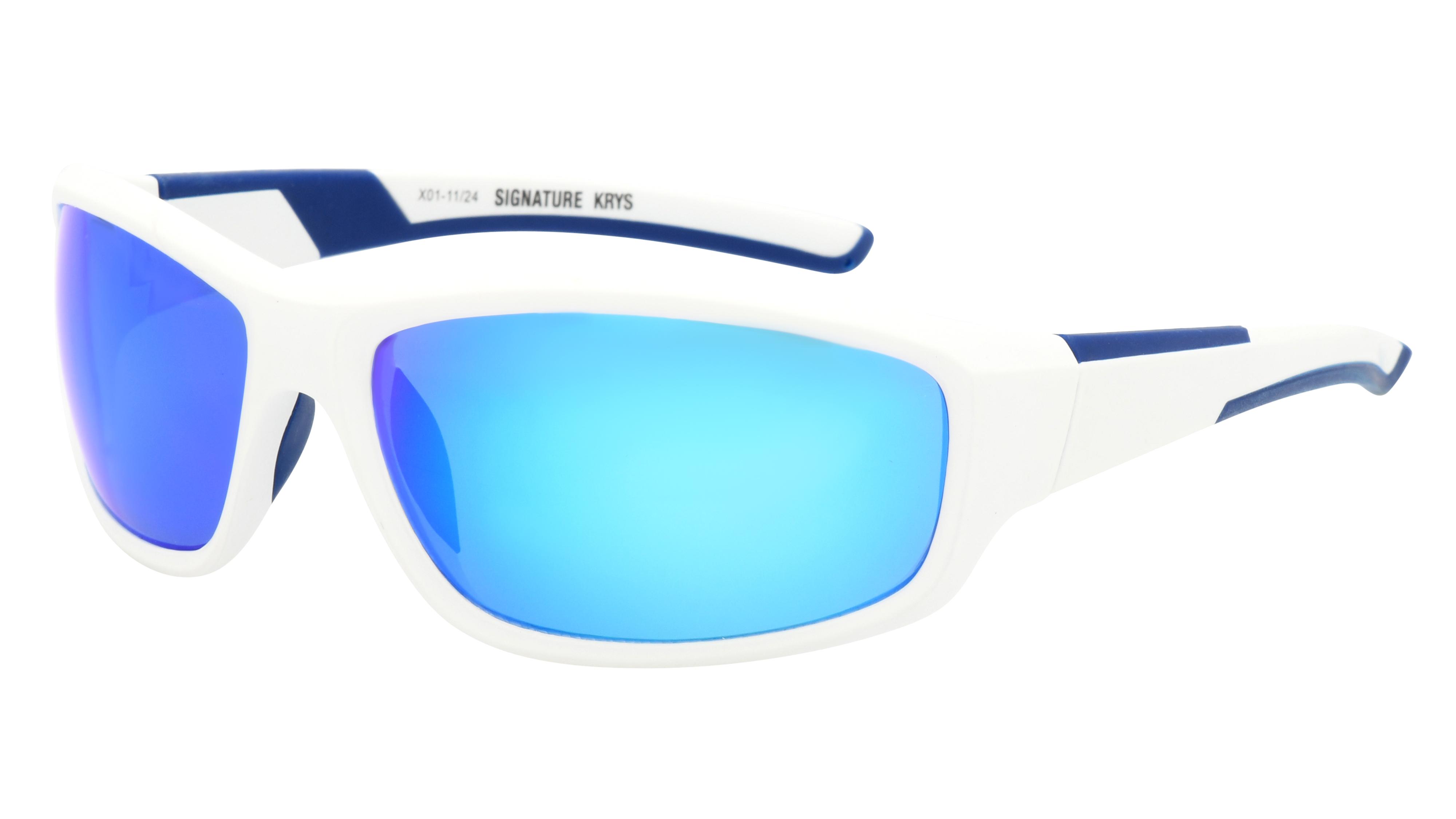 Lunettes de soleil Signature Krys Homme Blanc Rectangle Ske2515-B Trois-Quart