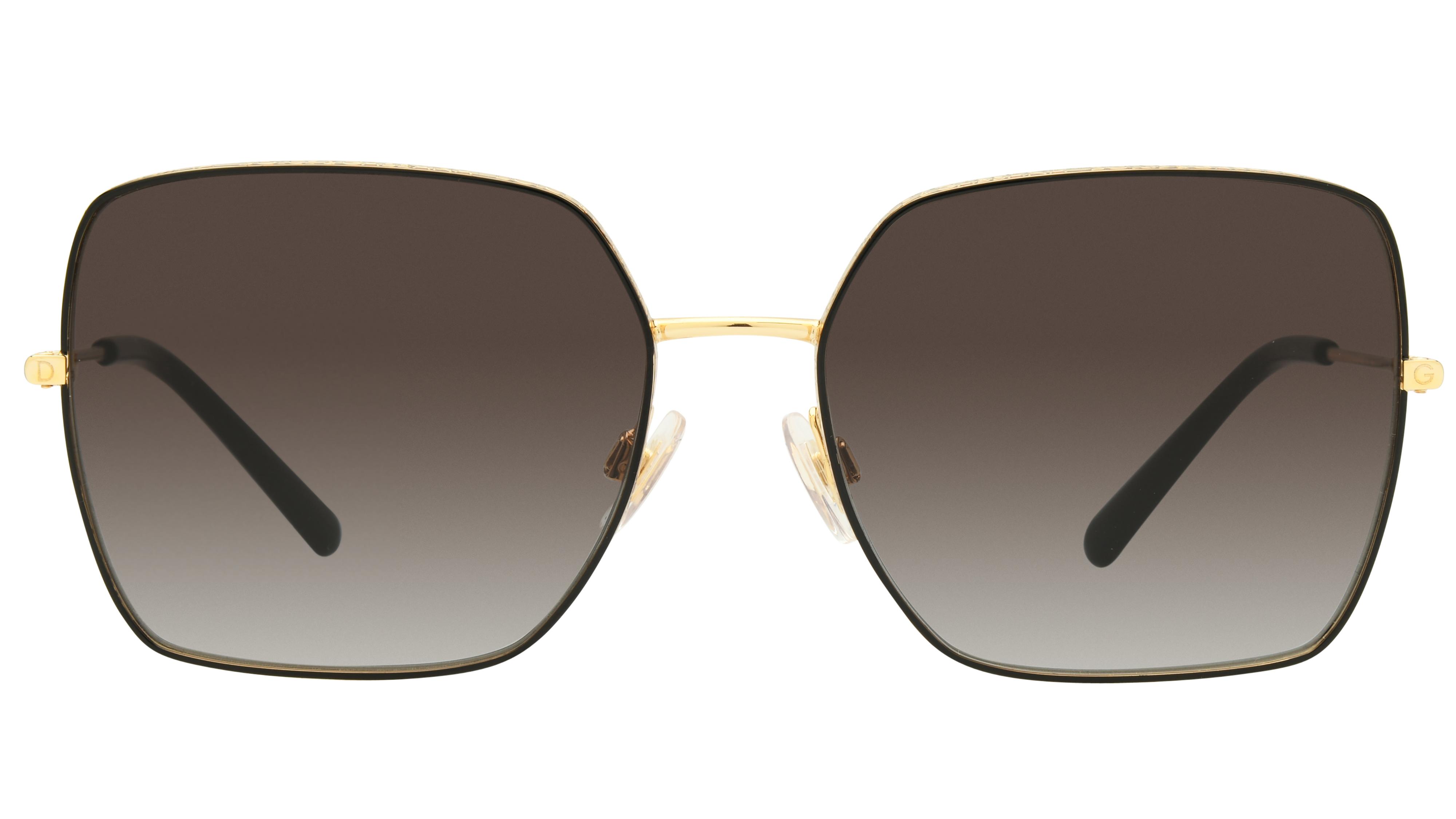 Lunettes de soleil  Femme Noir Carré dg2242 Face