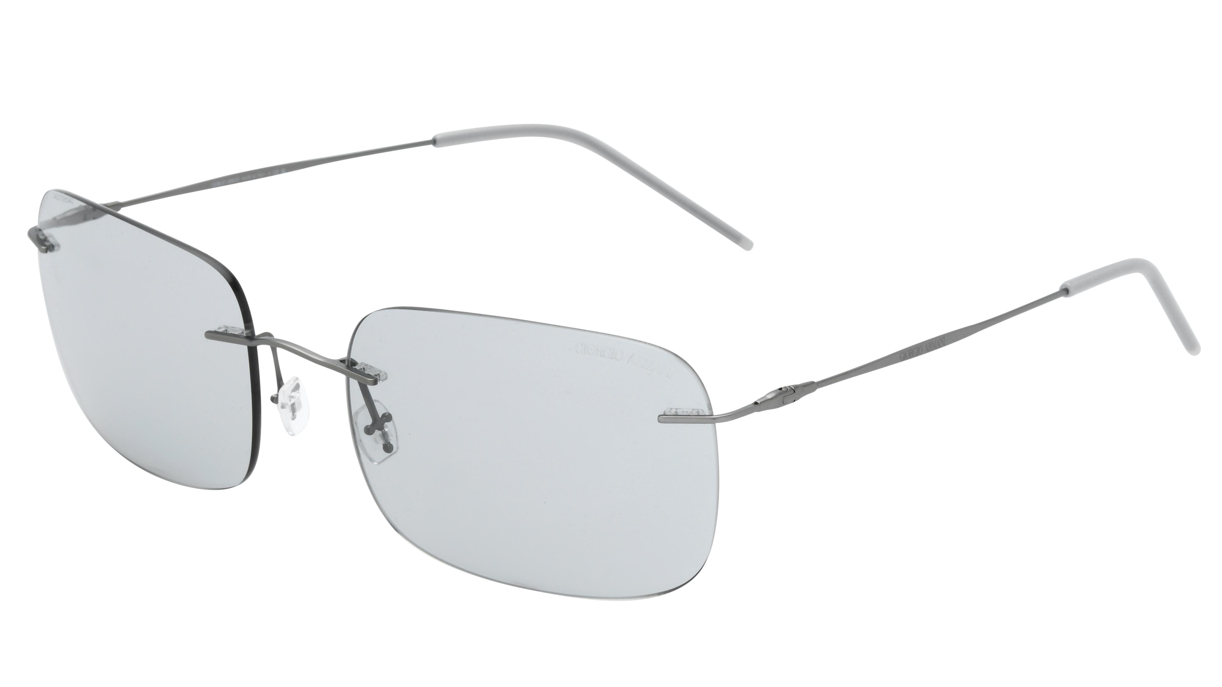 Lunettes de soleil Giorgio Armani Homme Gris Rectangle Ar1512M Trois-Quart