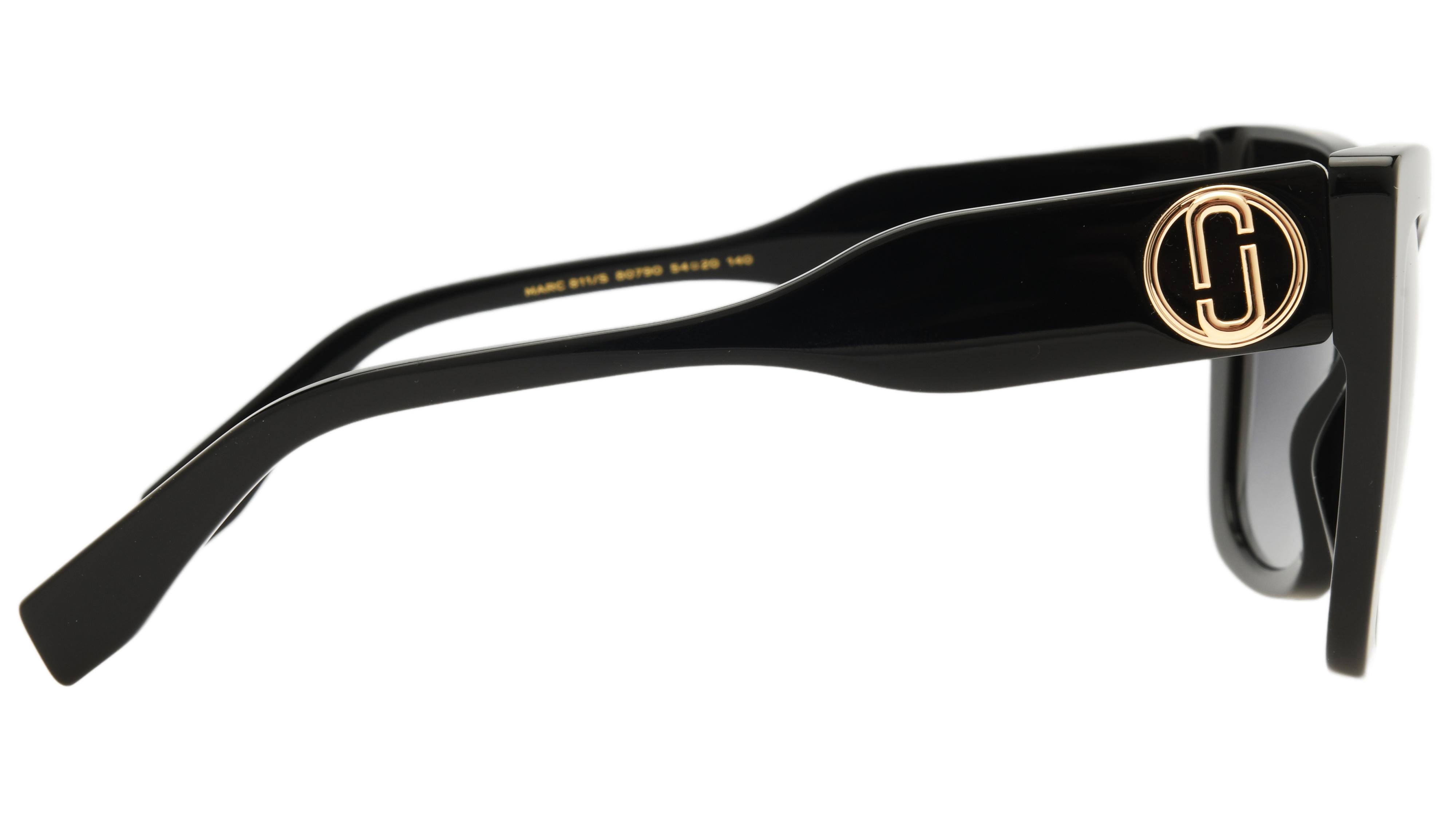 Lunettes de soleil Marc Jacobs Femme Noir Carré Marc811/S Droite