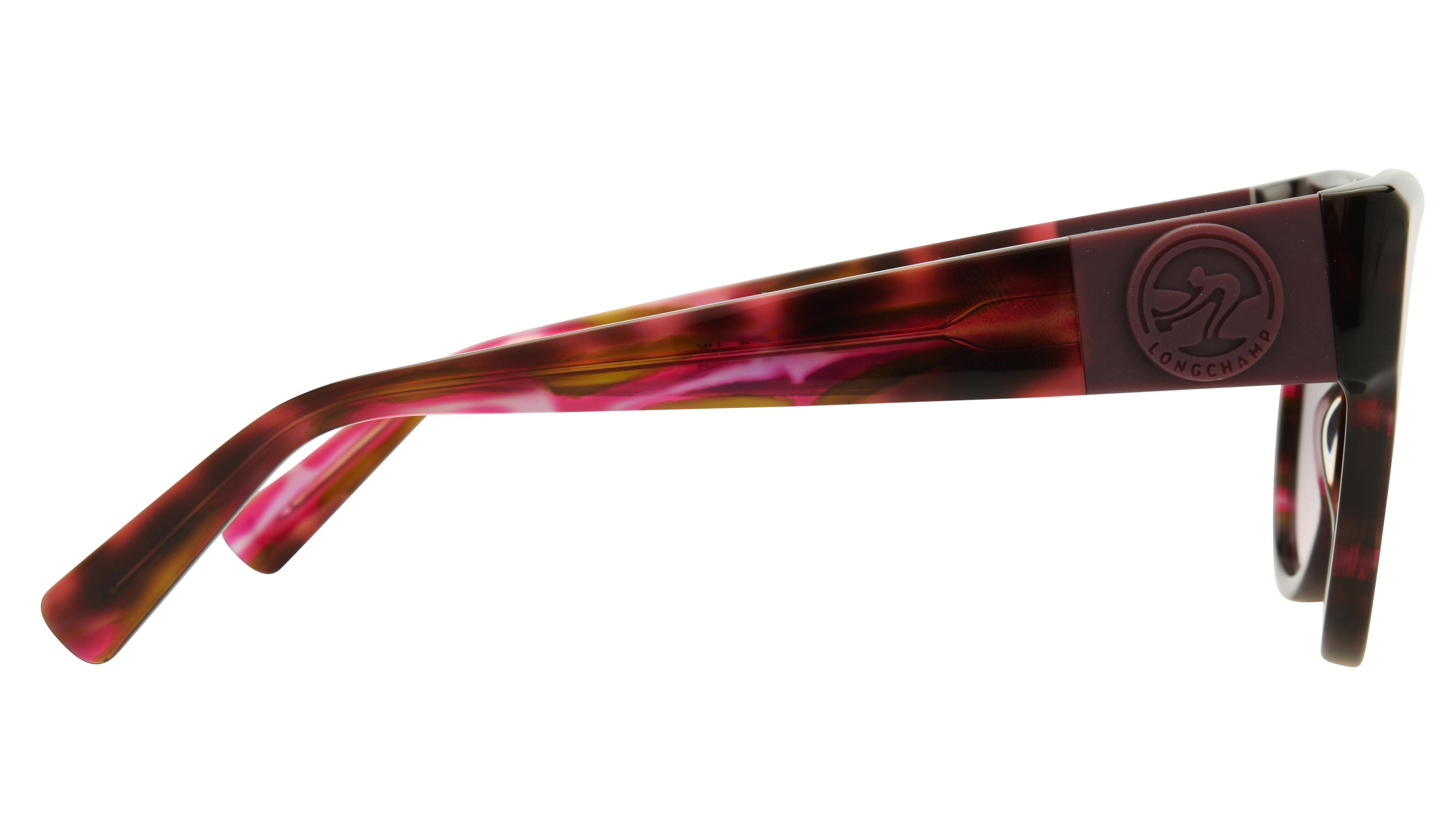 Lunettes de soleil Longchamp Femme Marron Ronde lo779s Droite